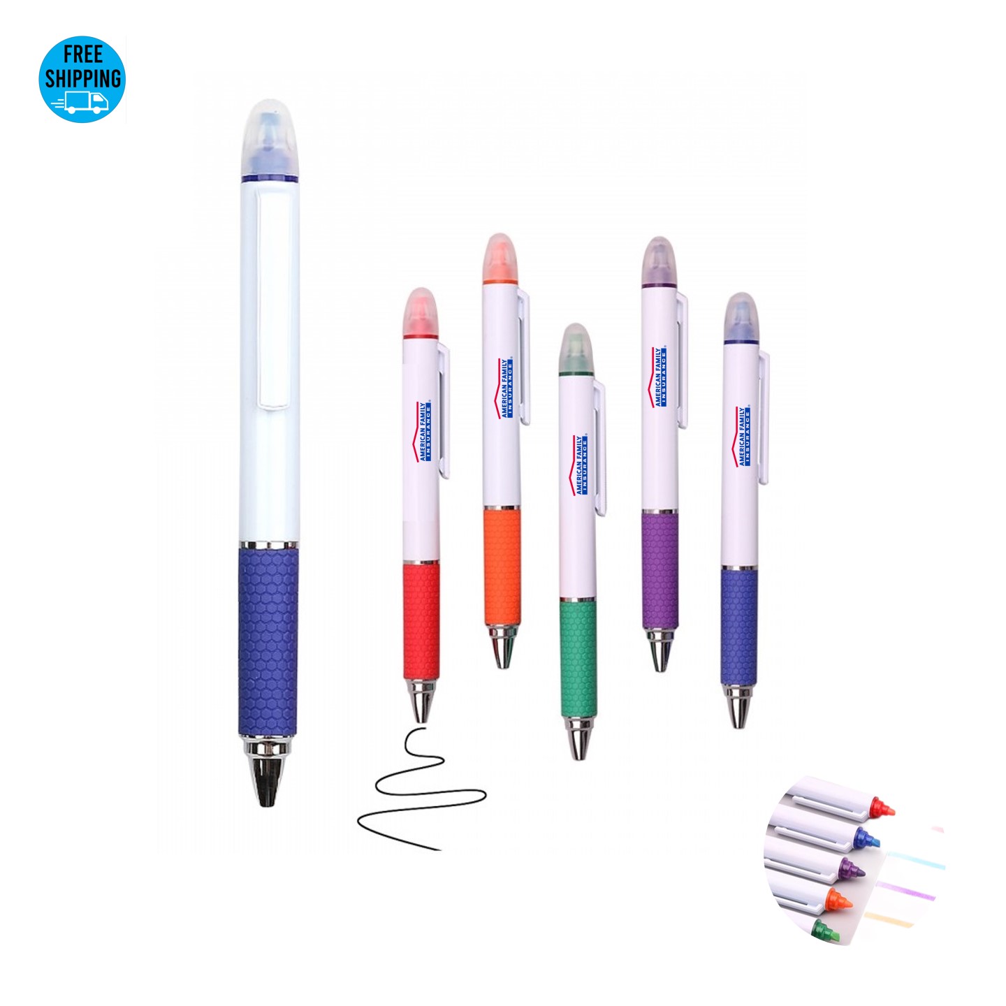 Ballpoint Pen With Highlighter