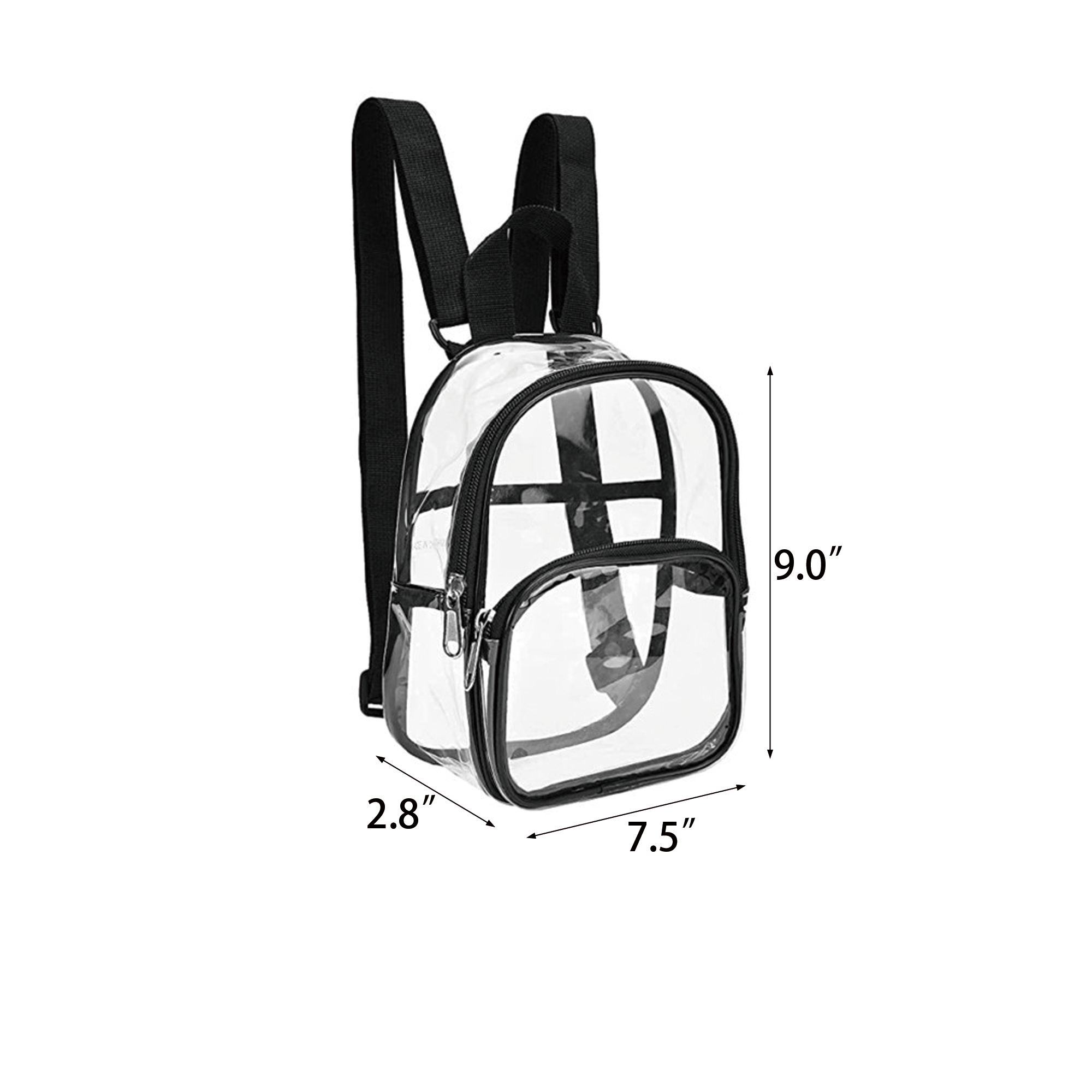 Water-repellent Mini Transparent PVC Backpack 5