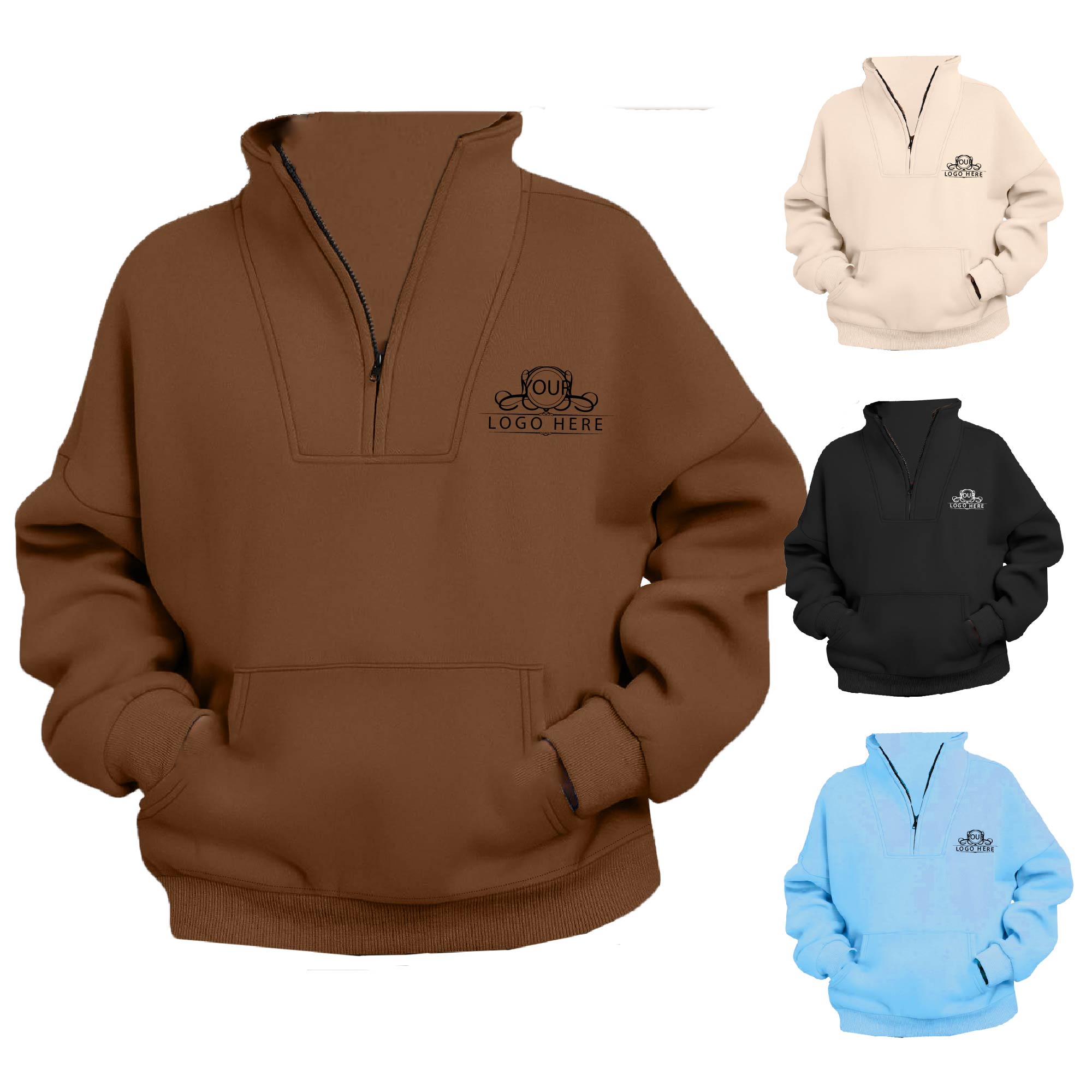 Ladies` Quarter Zip Pullover