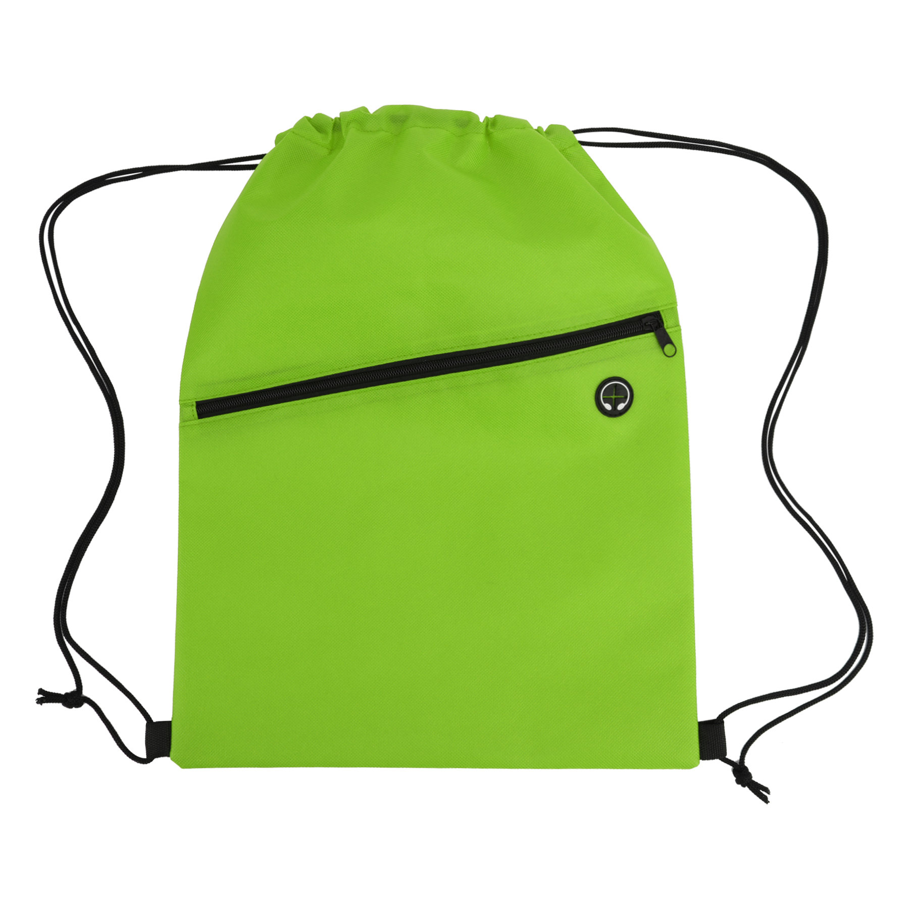 Non-Woven Sports Drawstring Bag with Front Zipper 33
