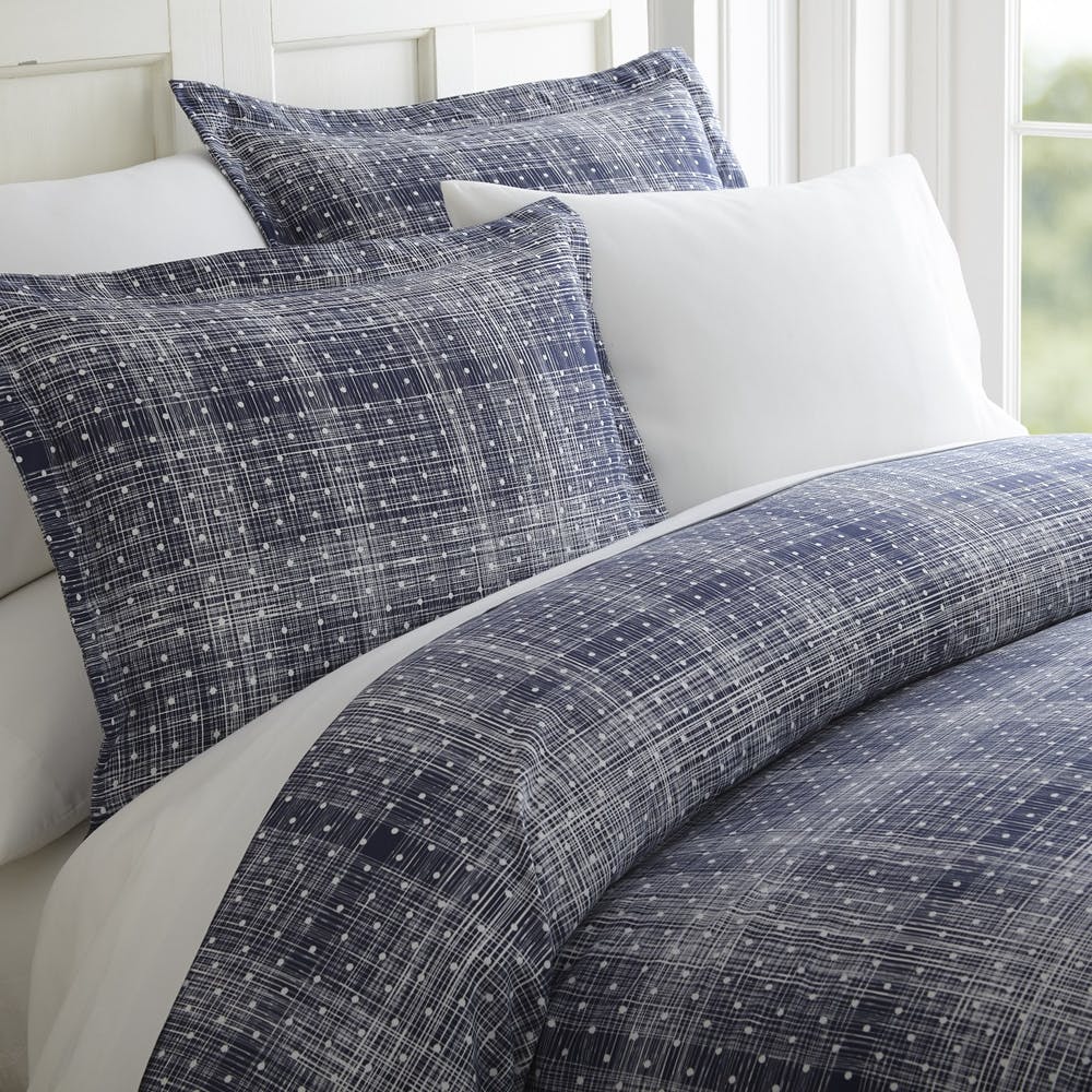 Duvet Cover Sets - Navy Polka Dot King 3 Piece 3