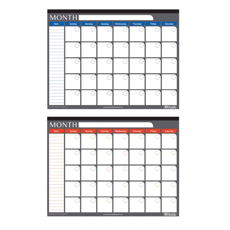 Undated 12-Month Desk Pad Calendar - 17" x 22" 1