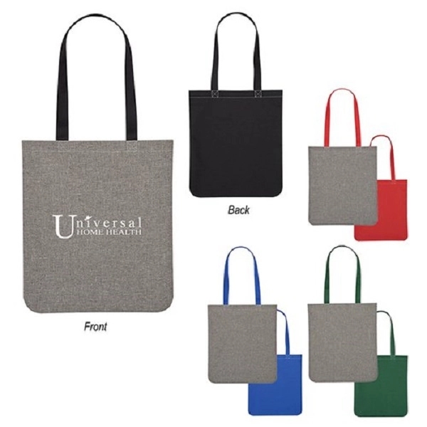 Heathered Two-Tone Brochure Tote Bag