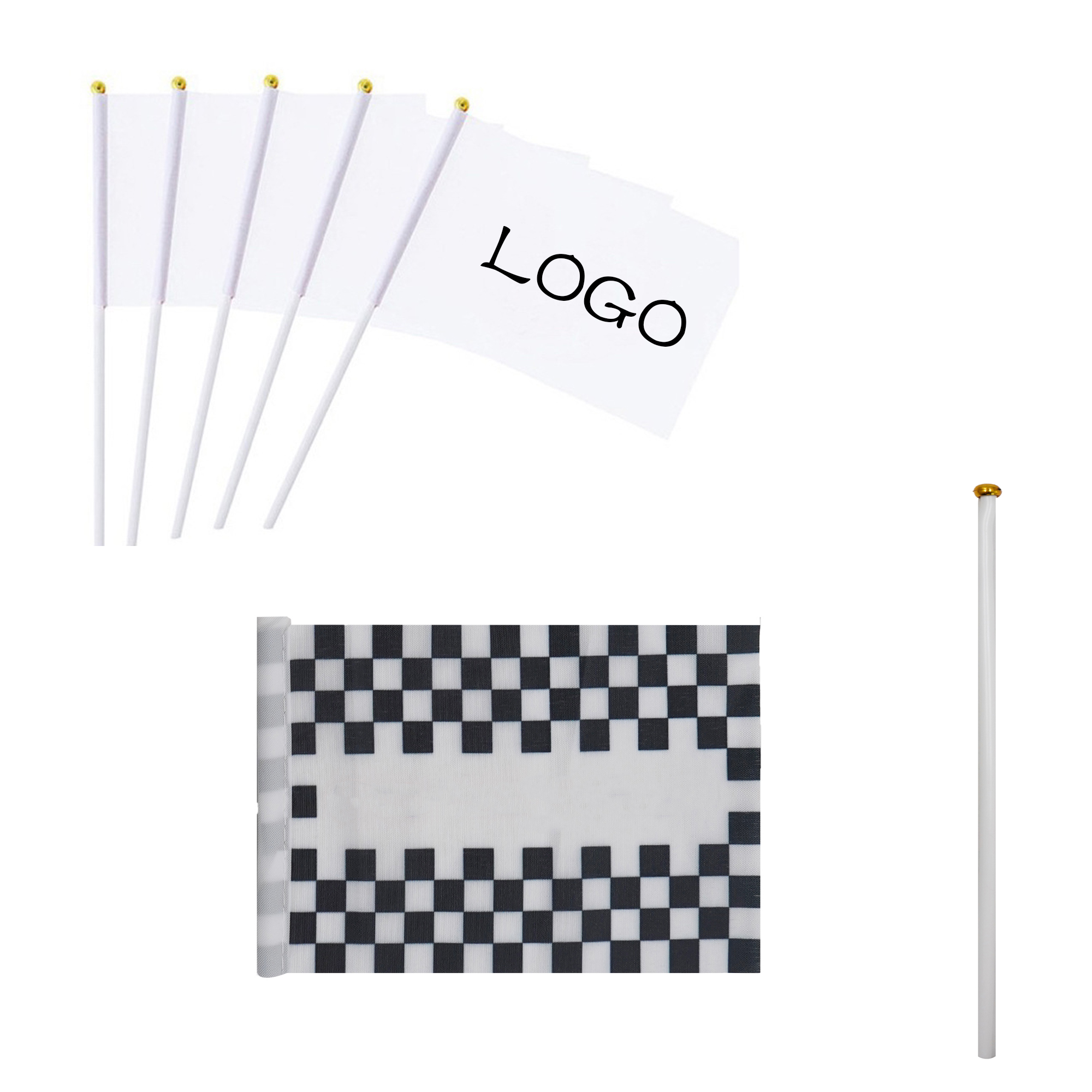 Promotional Activity Custom-Made Hand-Held Flag 3