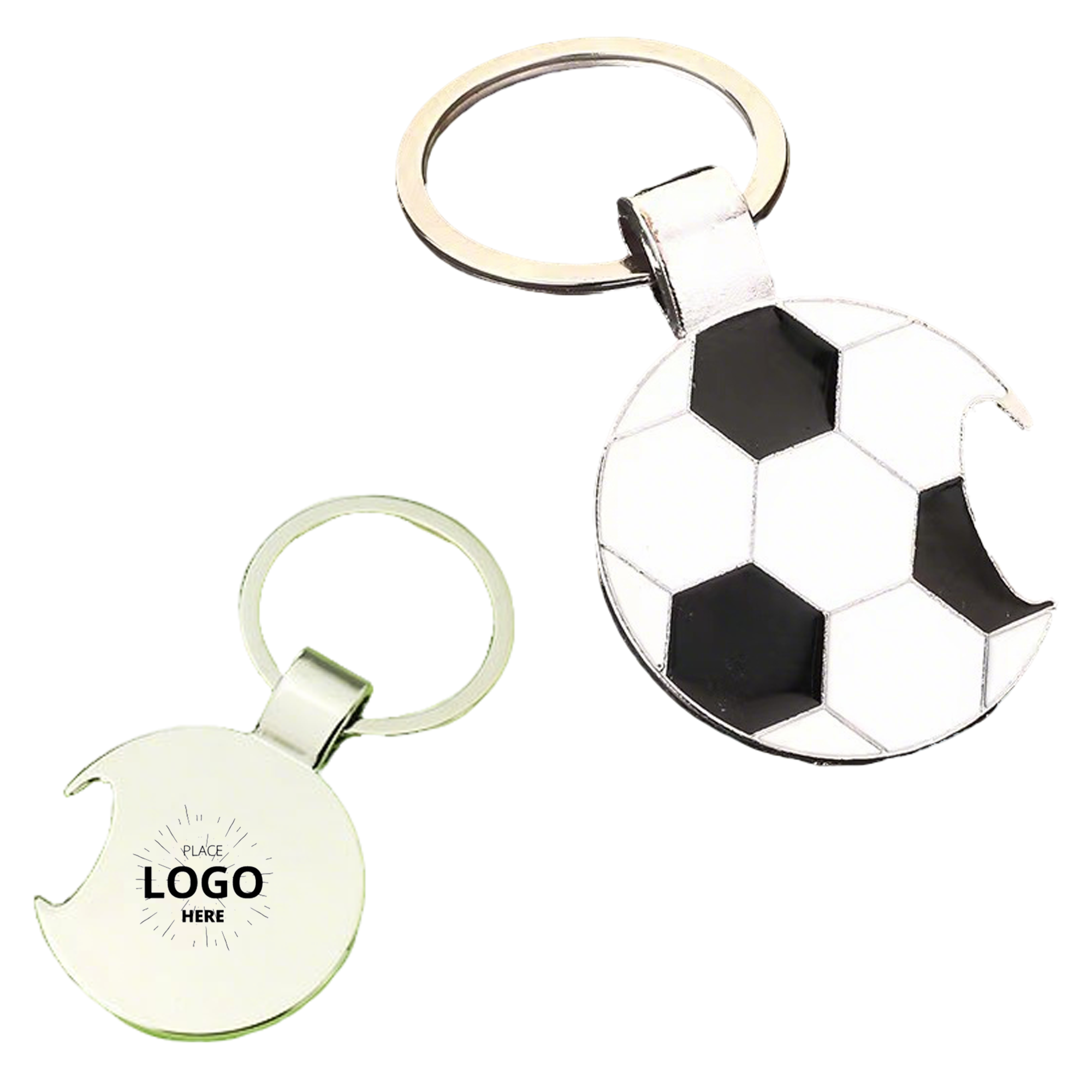 Promotional Soccer Bottle Opener Keychain