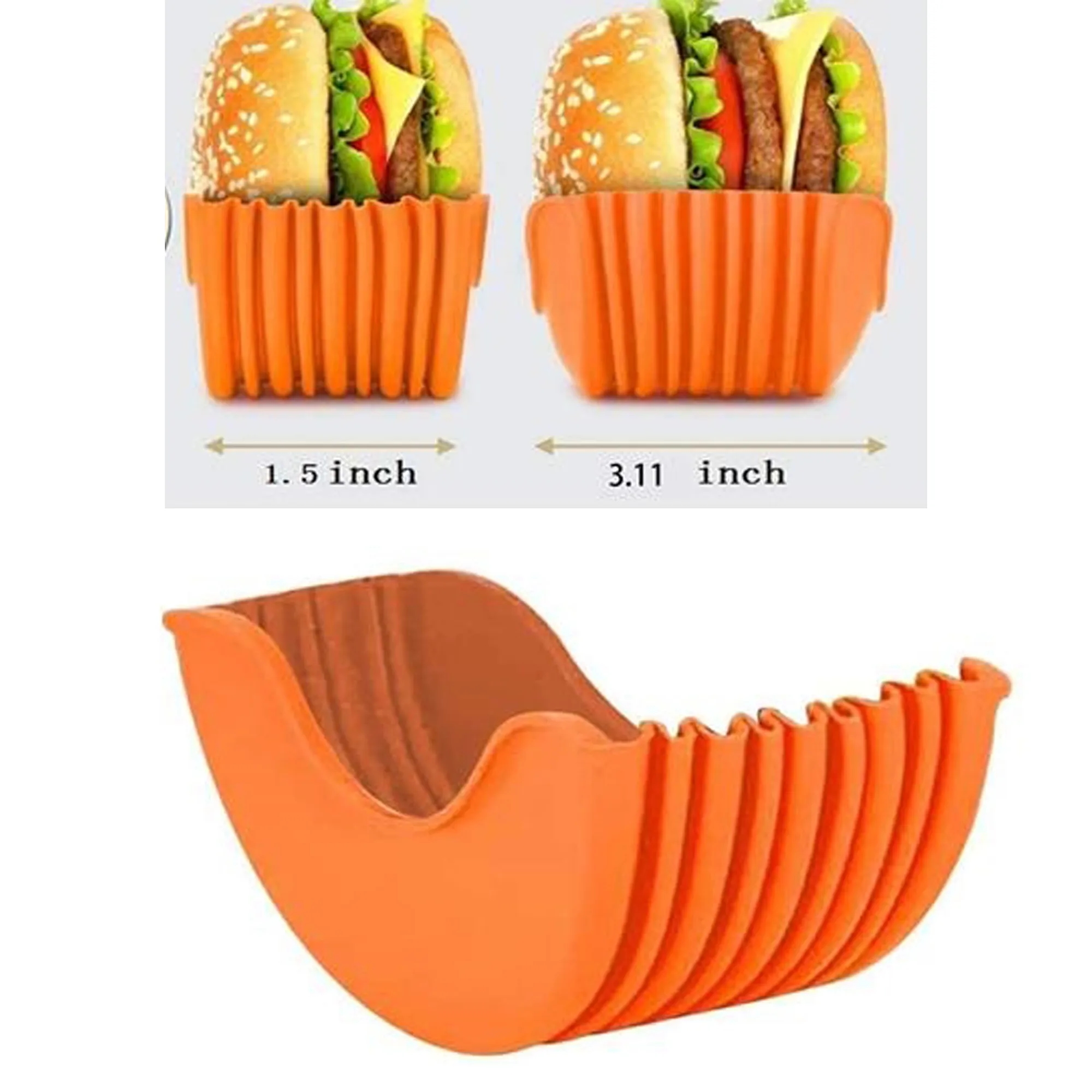 MOQ 50 PCS Retractable Silicone Burger Holder 9