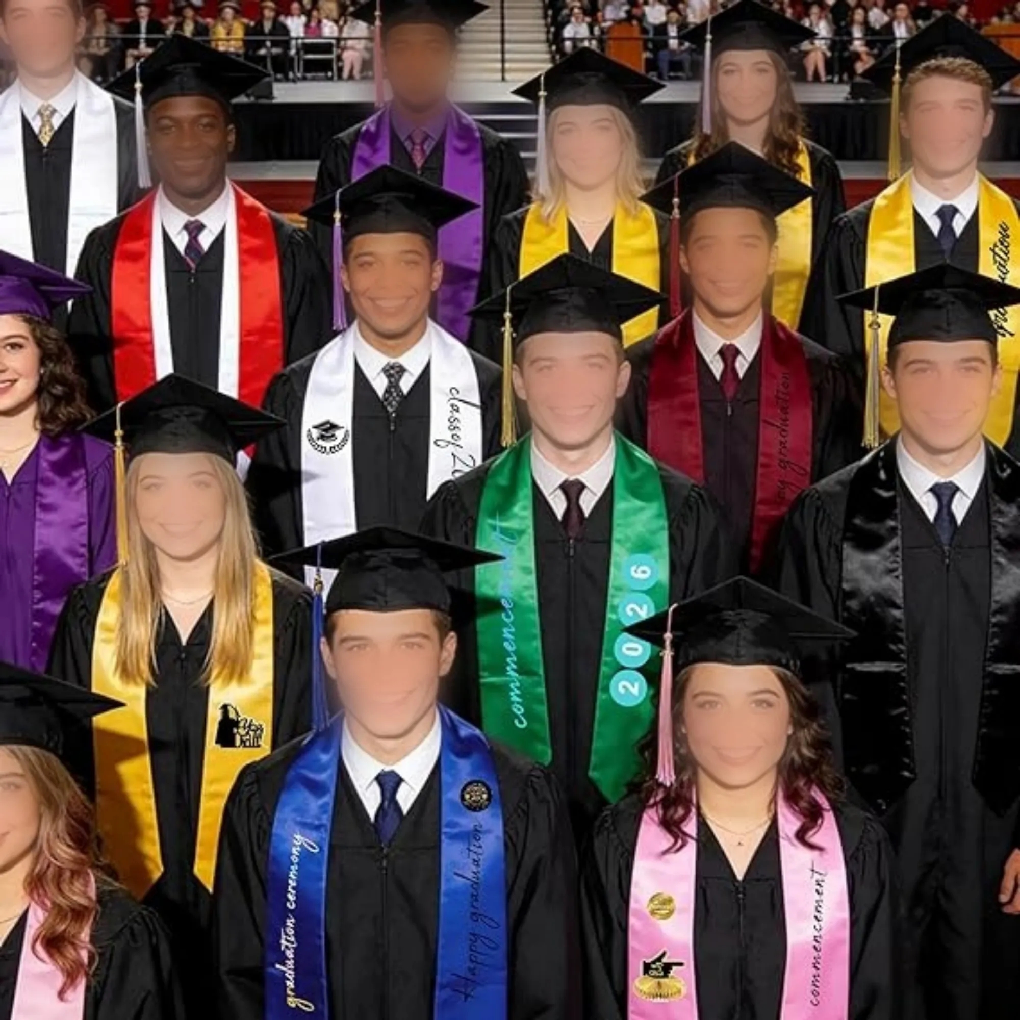 Mall Unisex Adult Plain Graduation Stole 19