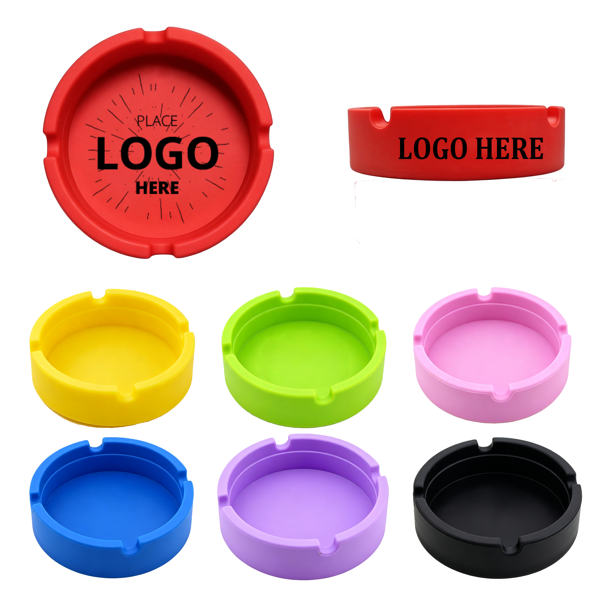 Flexible Silicone Round Ashtray Unbreakable Heat ResistantSmoking Accessories 2