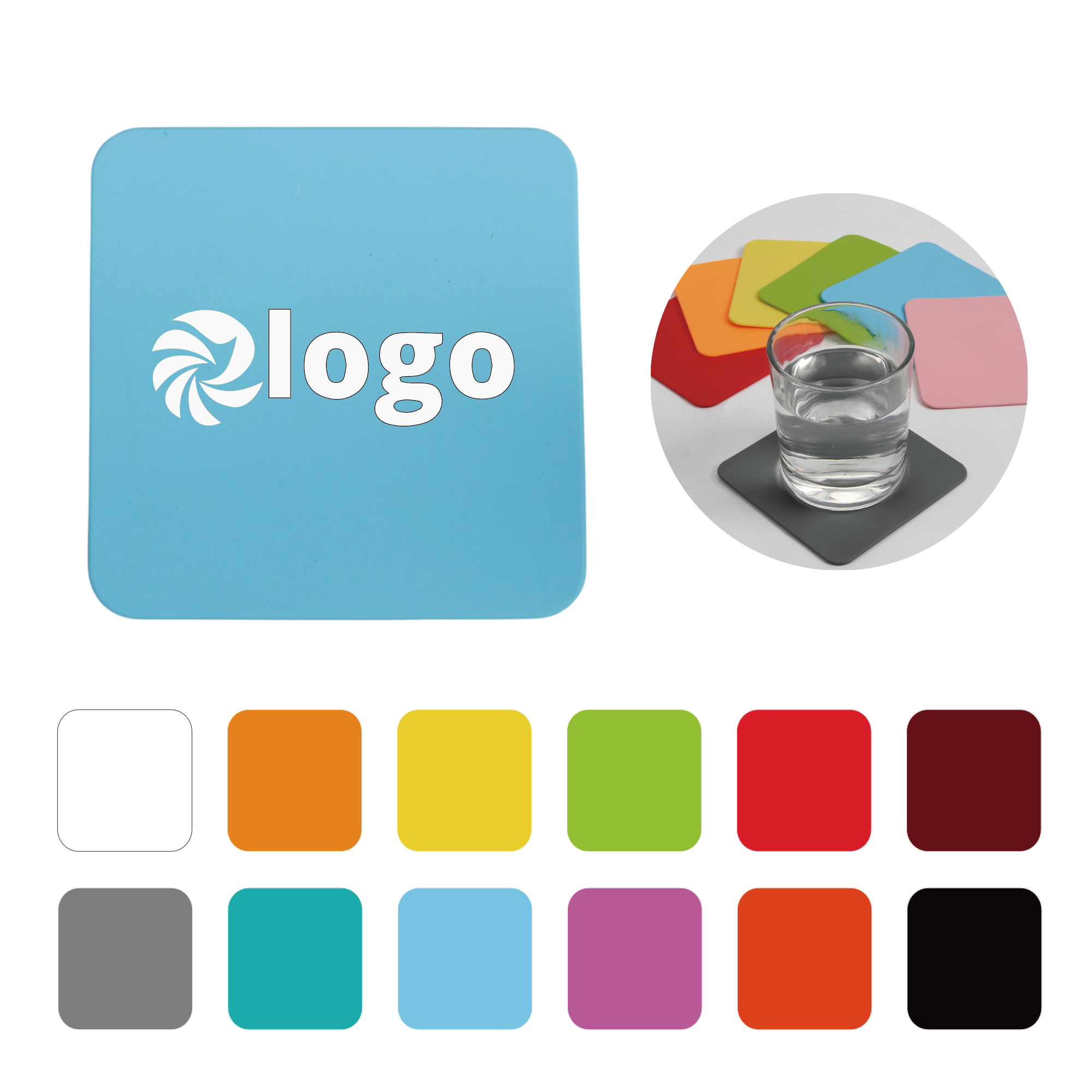 Round Silicone Coasters