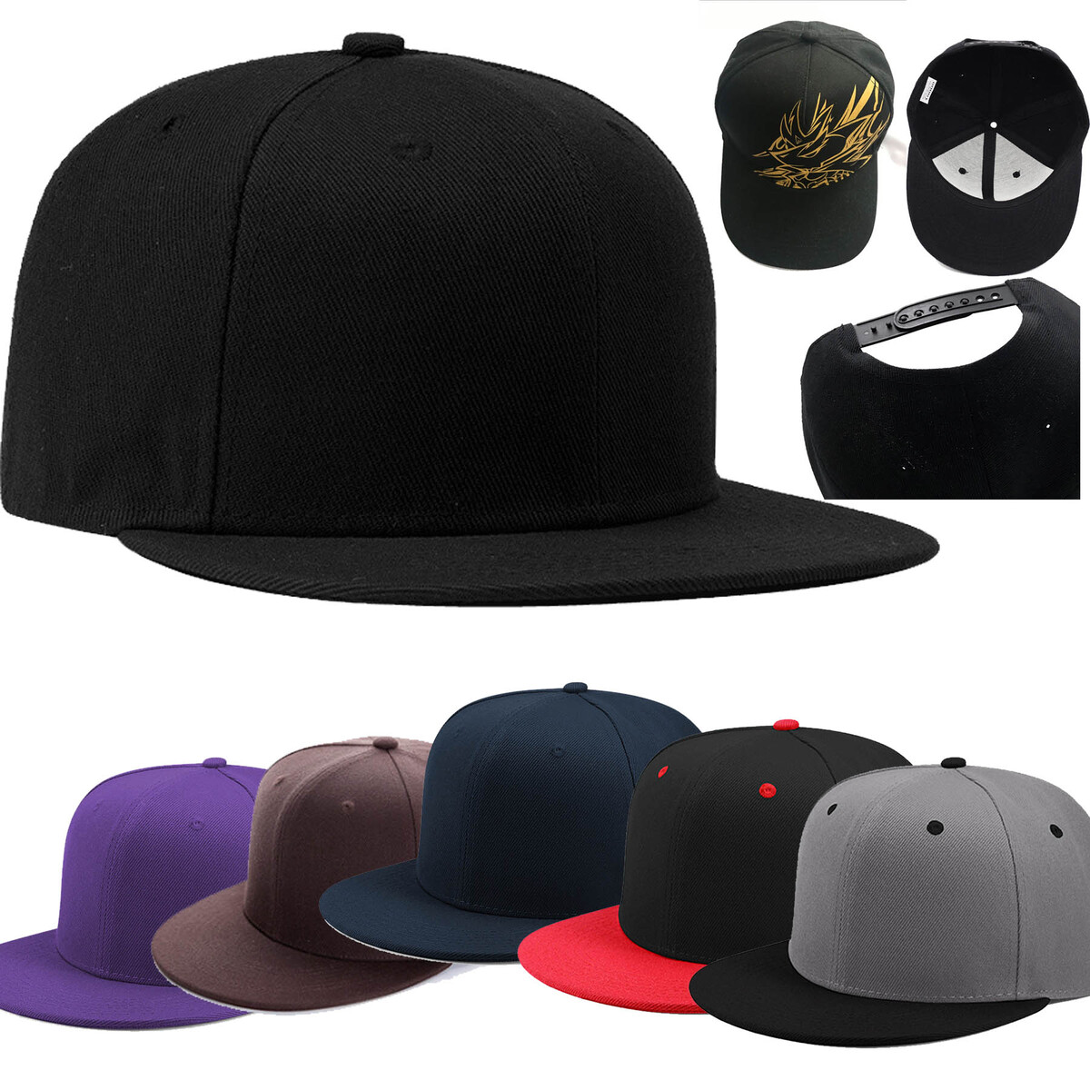Flat Brim Sun Visor Hip Hop Hat