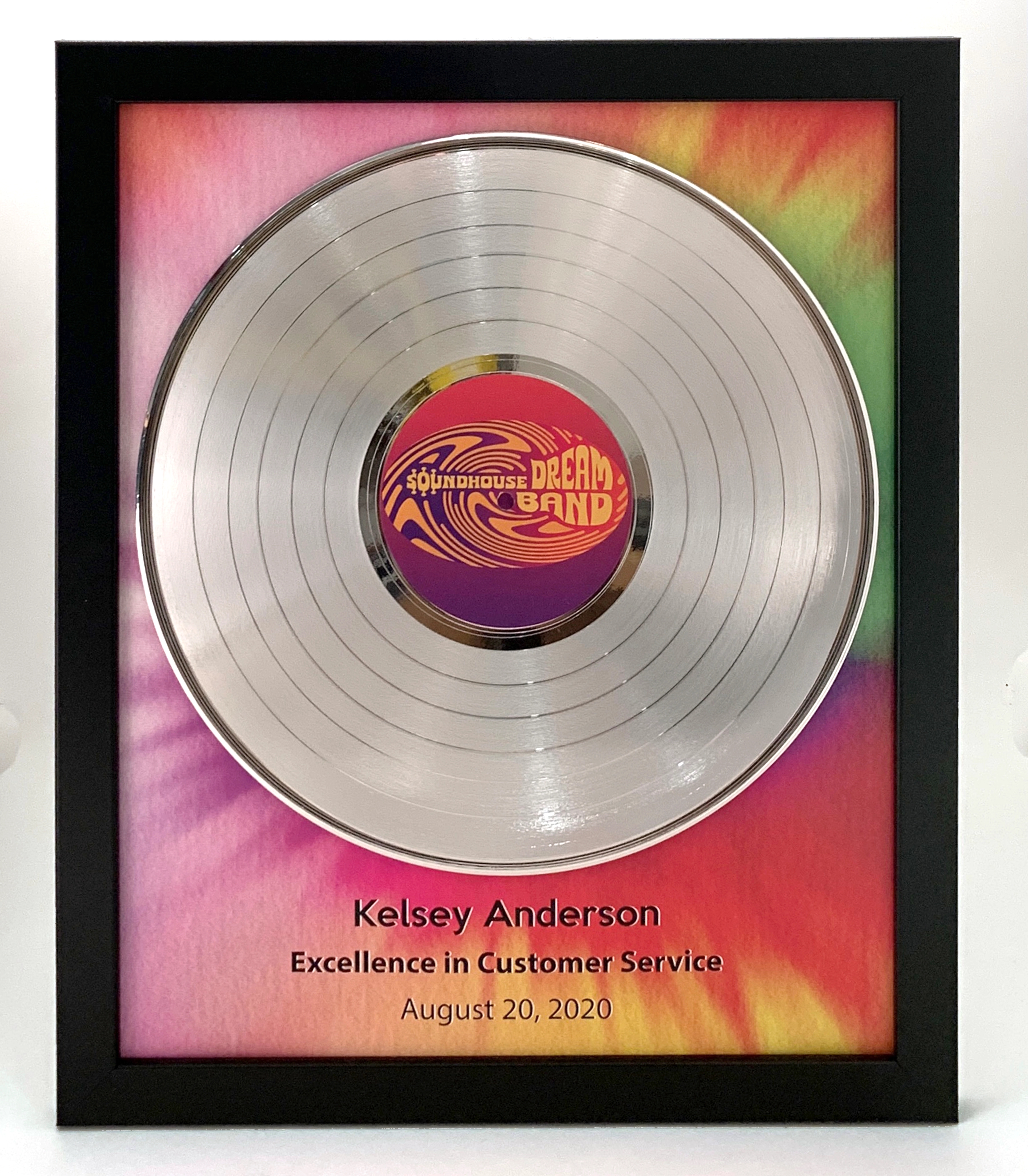 Platinum Framed 12" Record - Custom Backer - 15 x 18