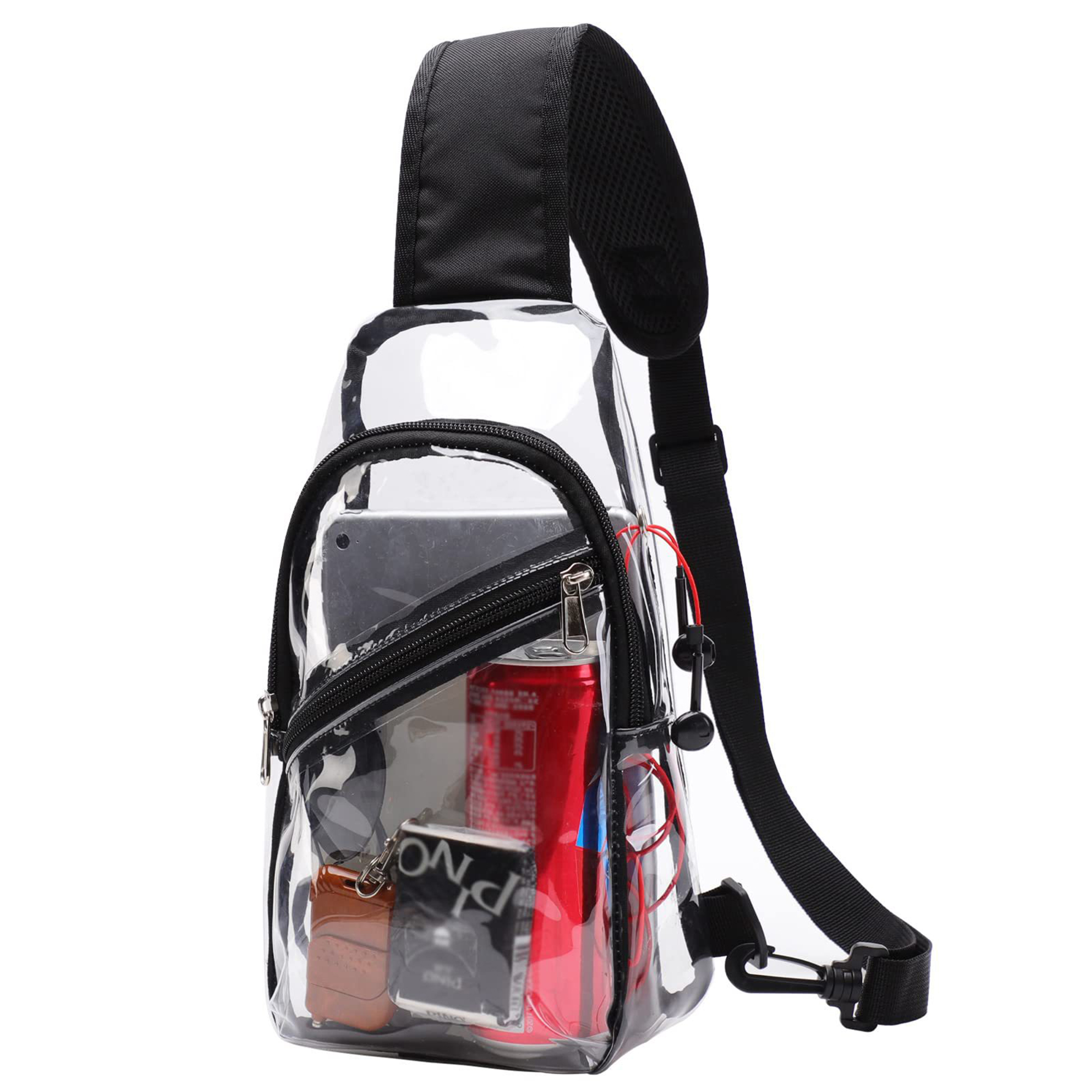 Pvc Transparent Women'S Shoulder And Chest Bag 7