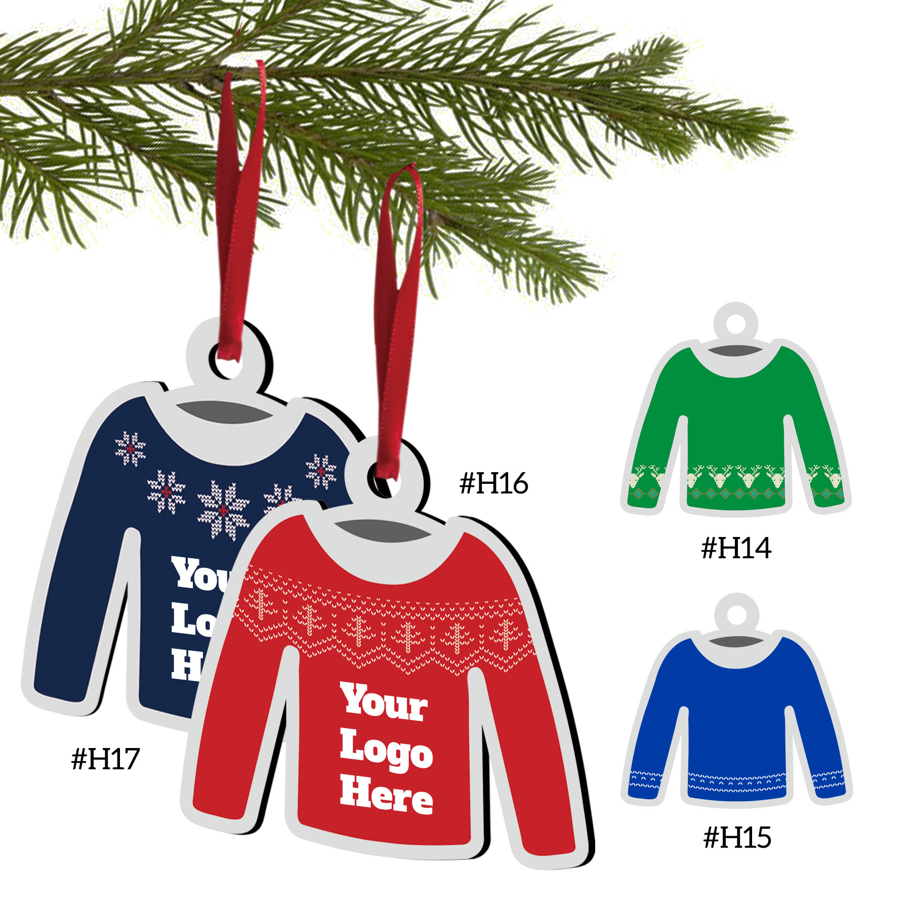 3" Full Color Christmas Ornament - Ugly Sweater 14