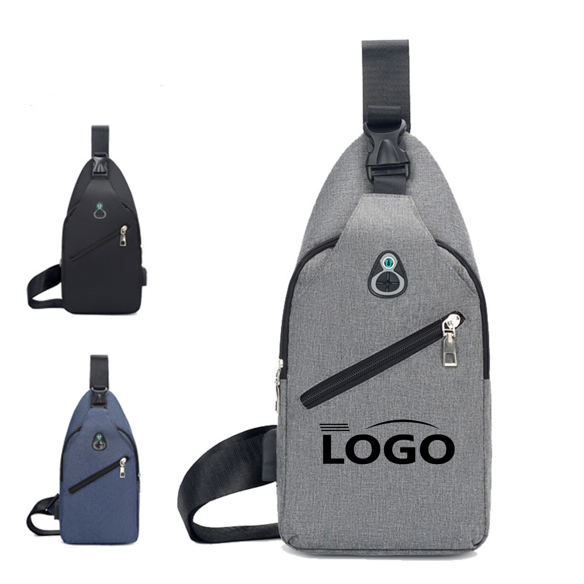 Men's USB Waterproof Oxford Shoulder Bag 5