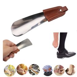 Stainless Steel Shoehorn Whit Leather Cover