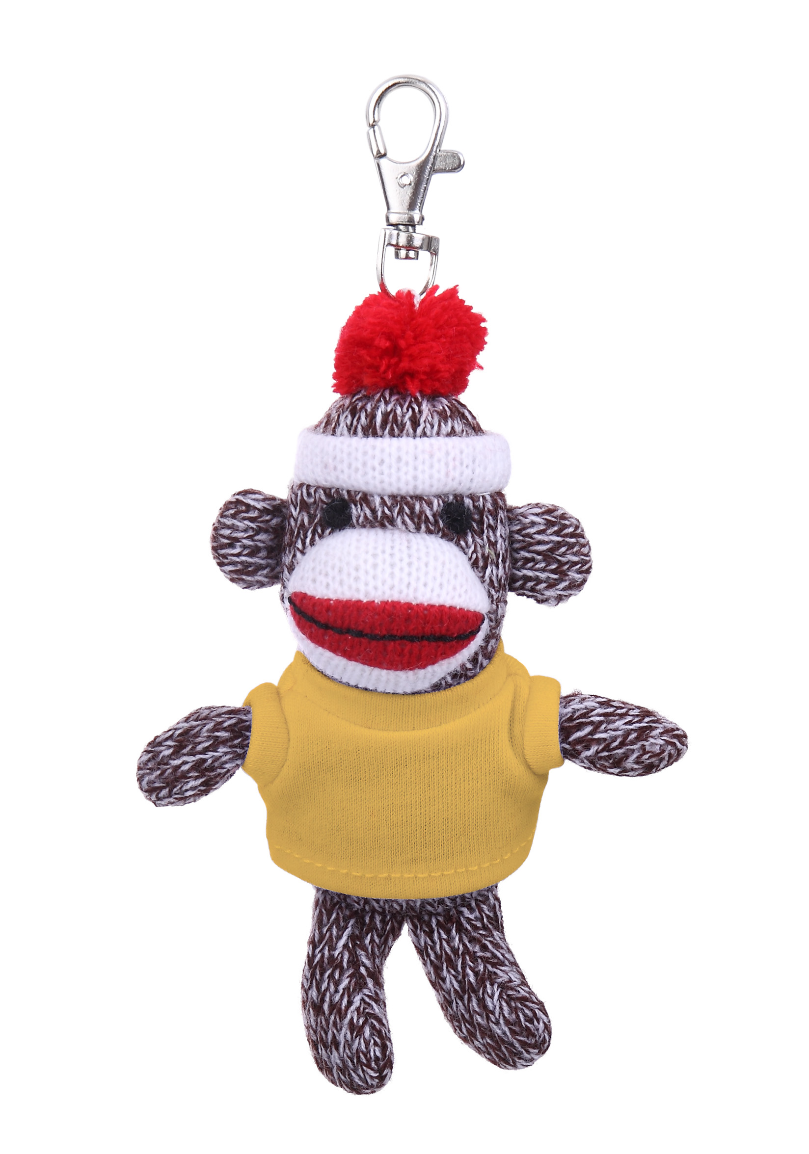 Plush Original Sock Monkey Keychain with Tee 13