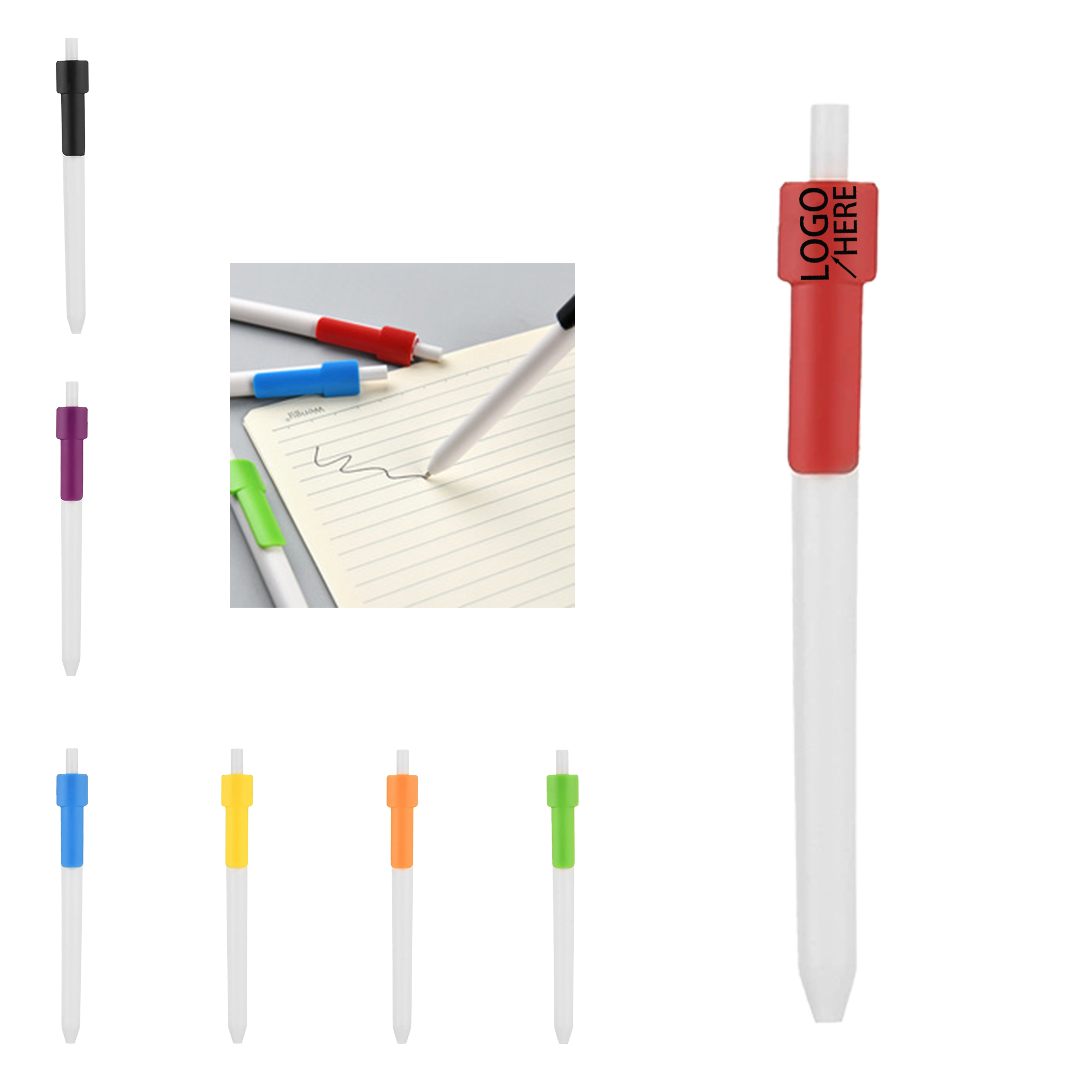Office Use Plastic Clickable Pen 3
