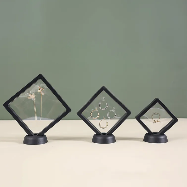 3D Floating Frame Shadow Jewelry Box Display Case