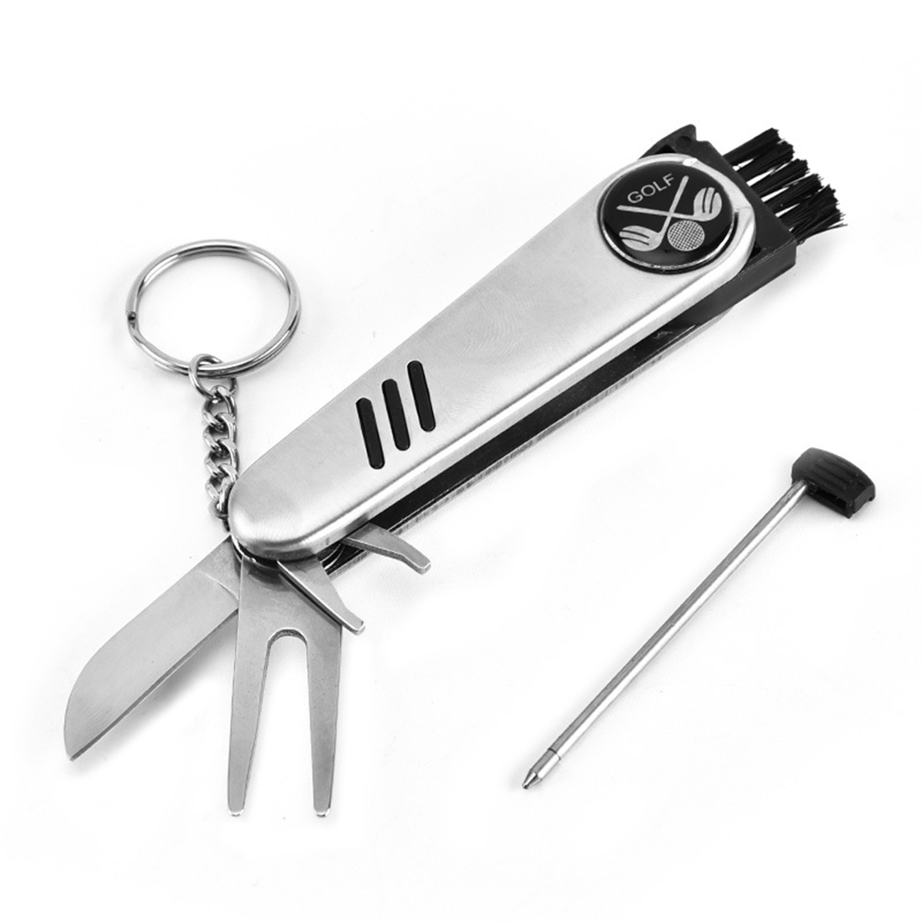 Stainless Steel 6 In 1 Golf Repair Divot Tool With Marker 5