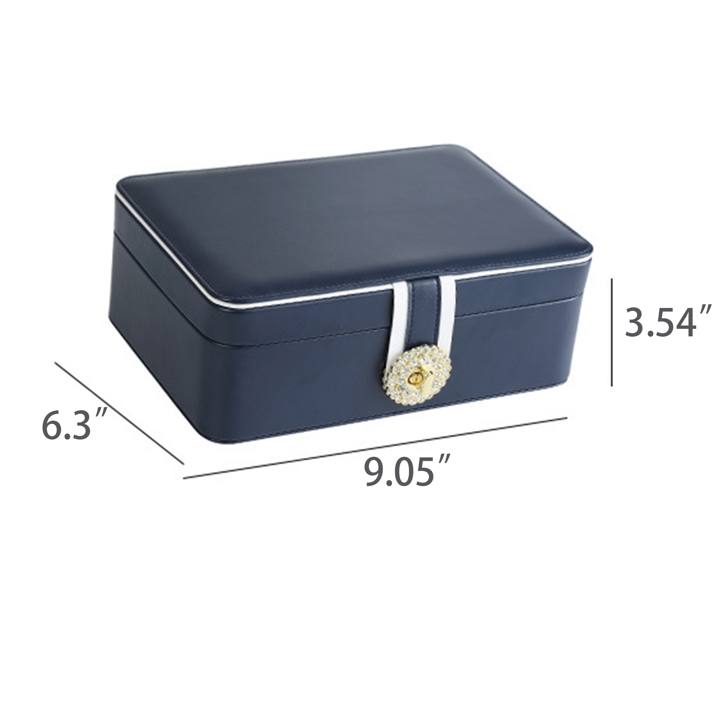 Pu Compact Travel Jewelry Organizer With Secure Closure 8