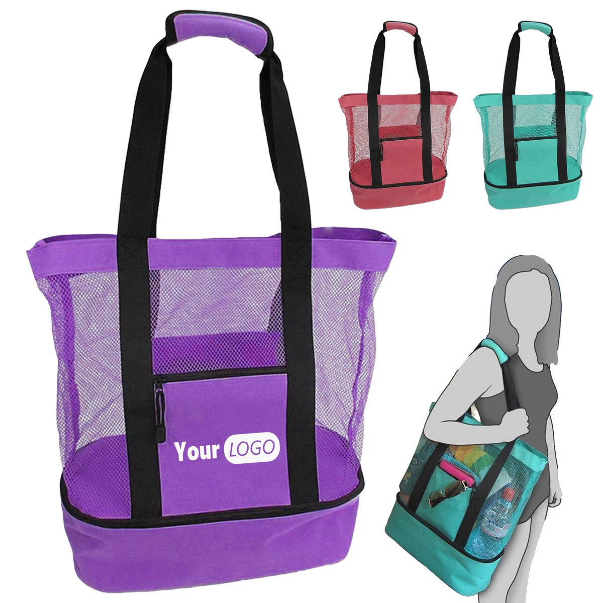 Oxford Multi-Purpose Mesh Tote Bag With Comfortable Shoulder Straps