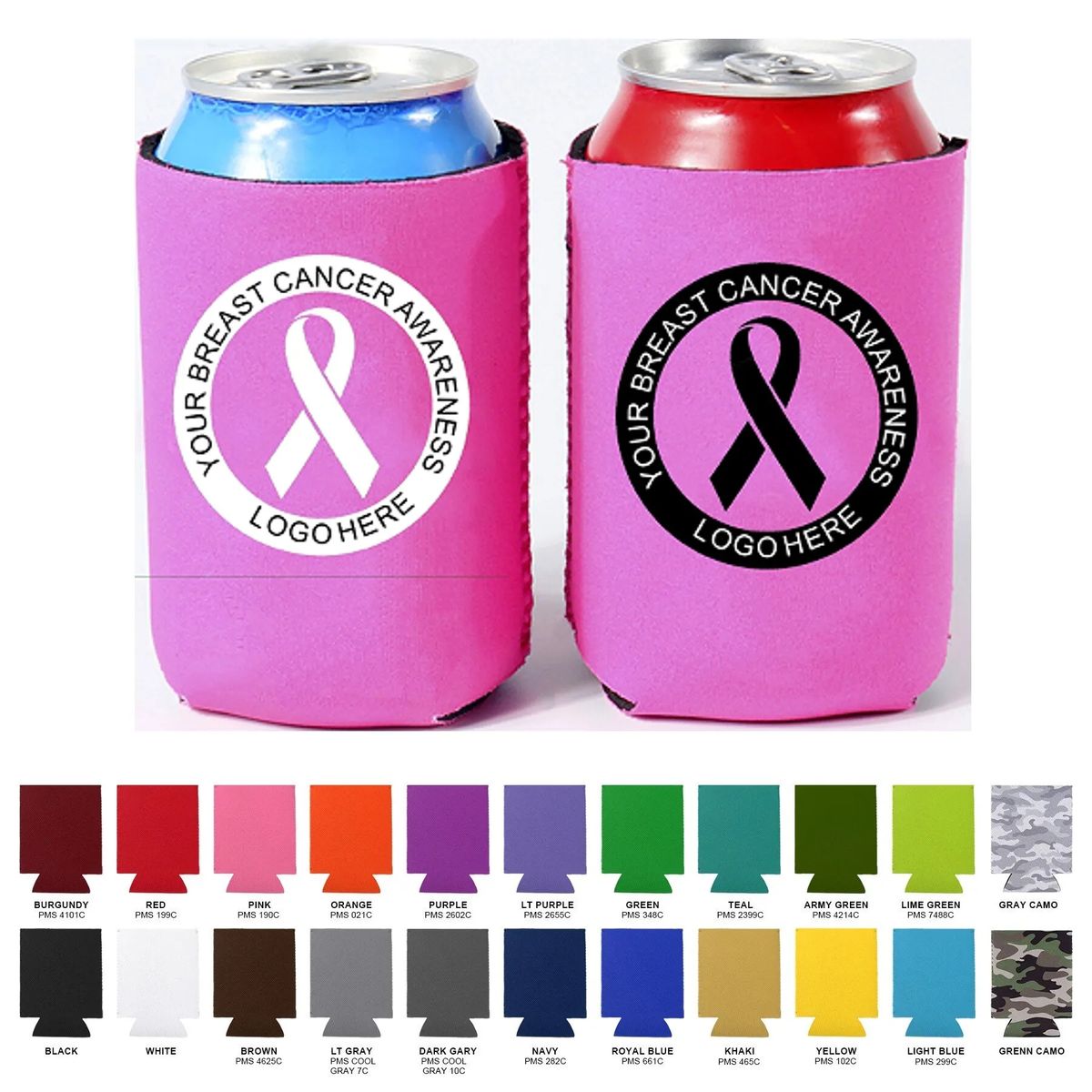 Breast cancer awareness coozies