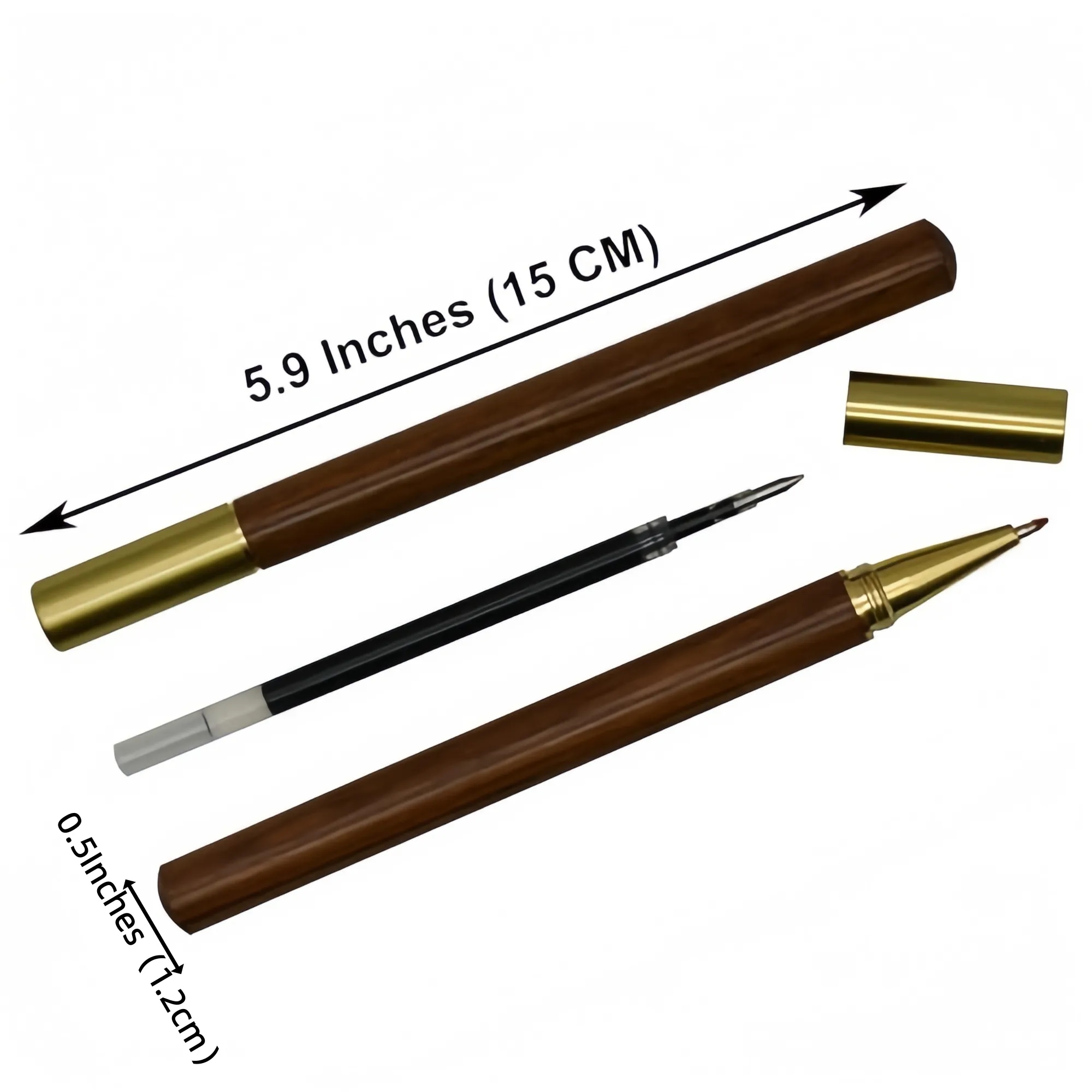 Wooden Brass Fine Point Pen Gift 22