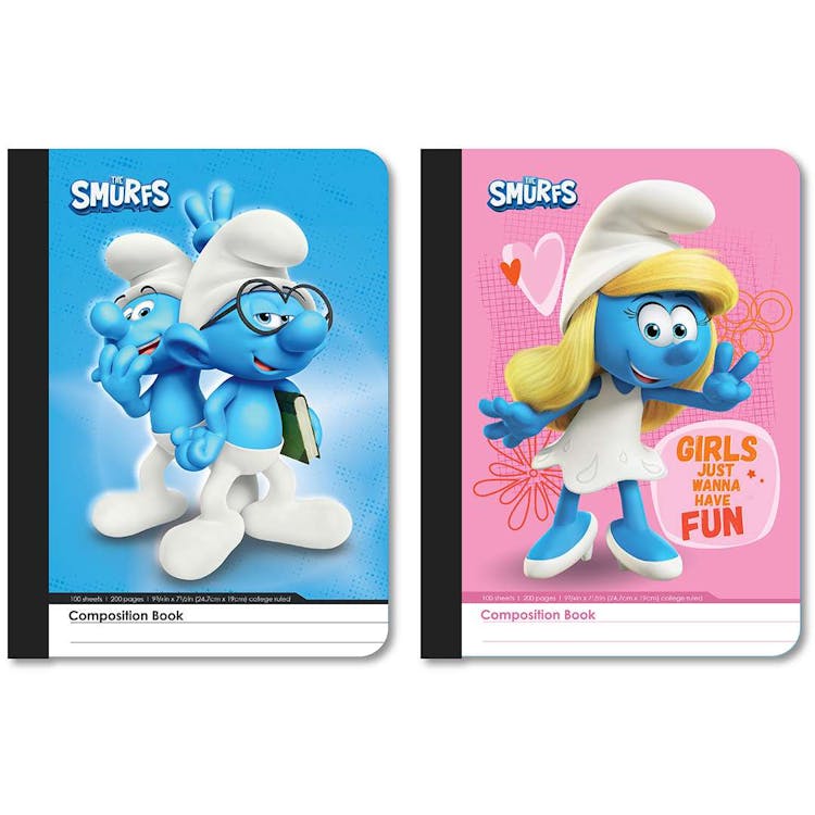 Smurfs Composition Notebooks - Assorted 3