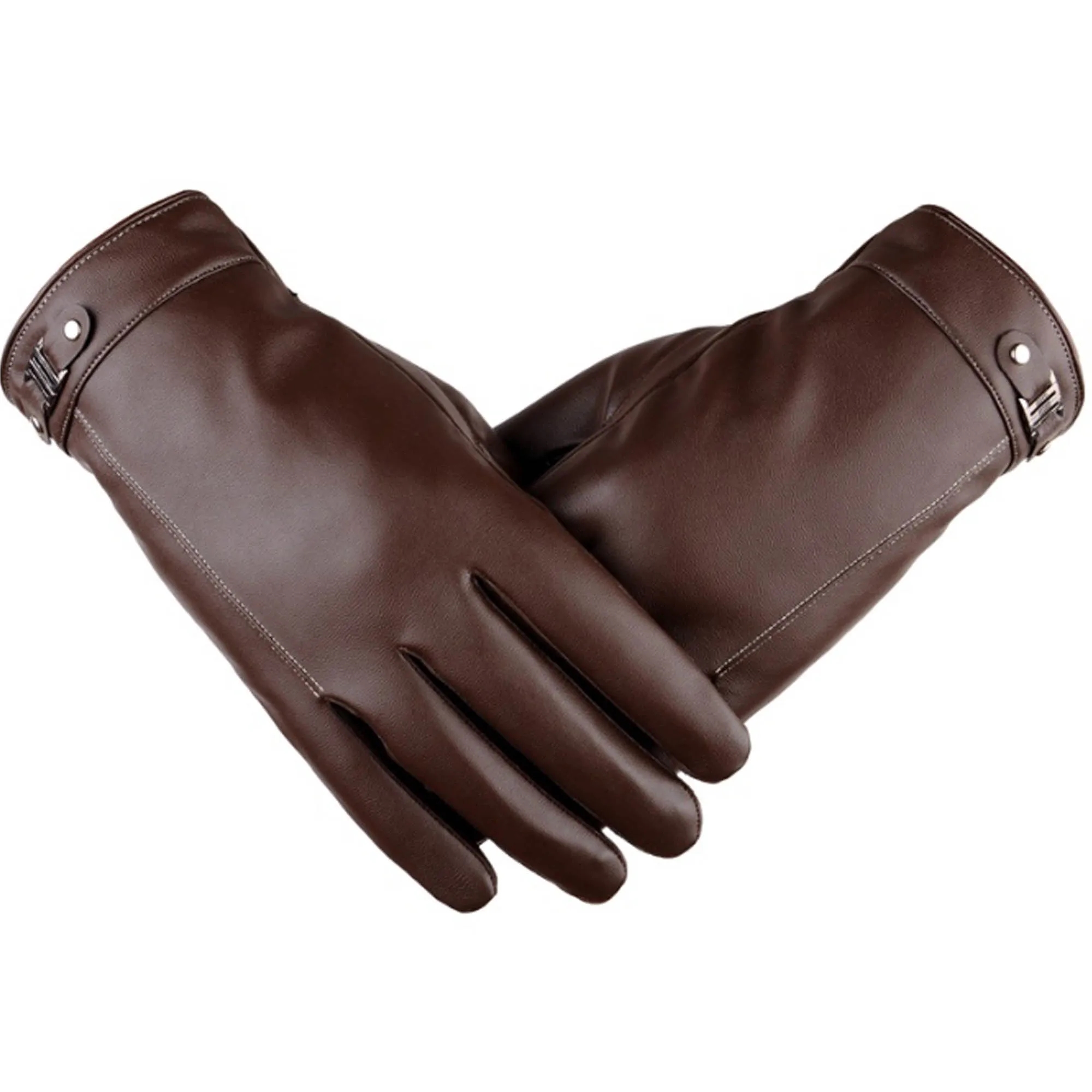 Touchscreen-Compatible PU Leather Gloves 10