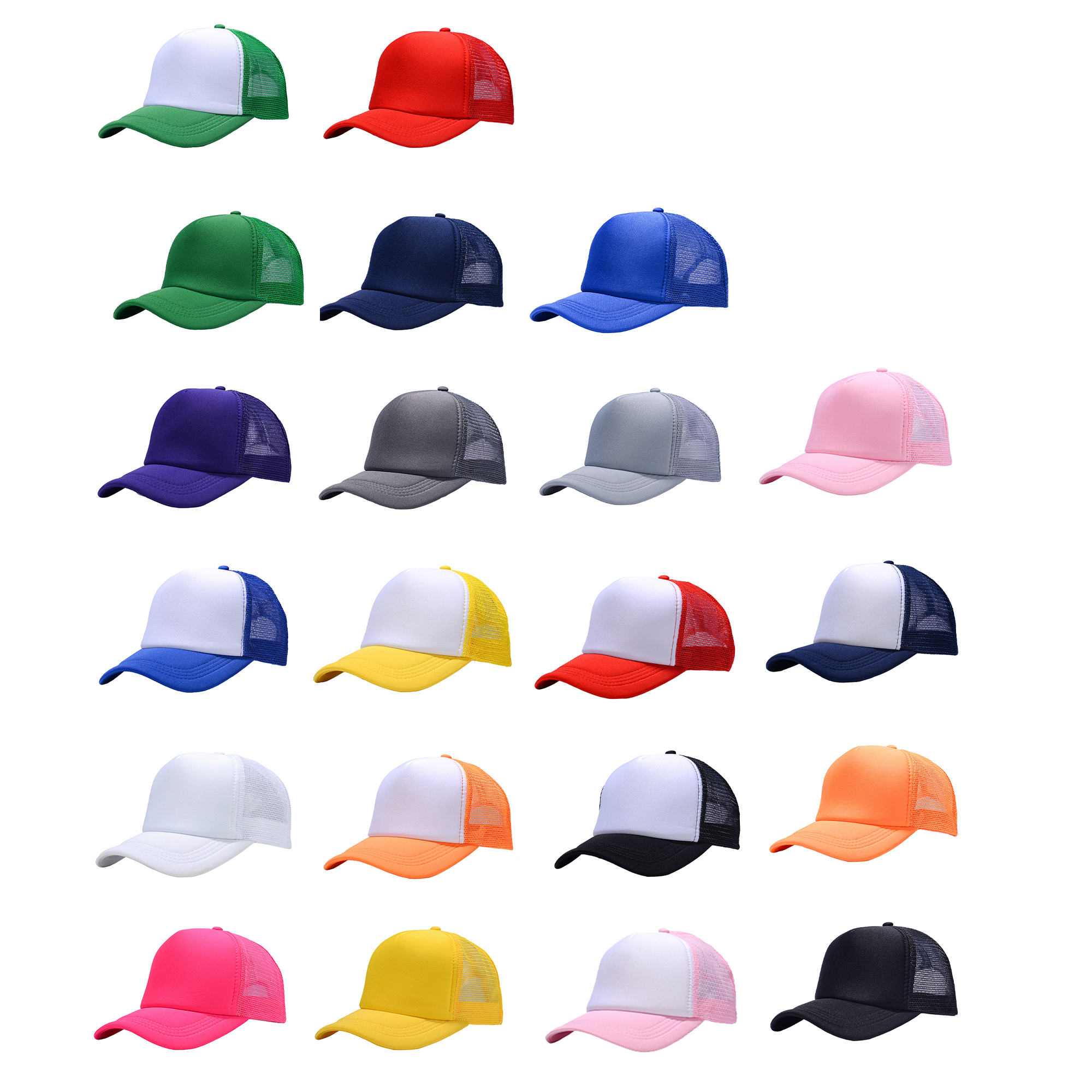 Contrast Stitching Mesh Back Trucker Baseball Cap 9