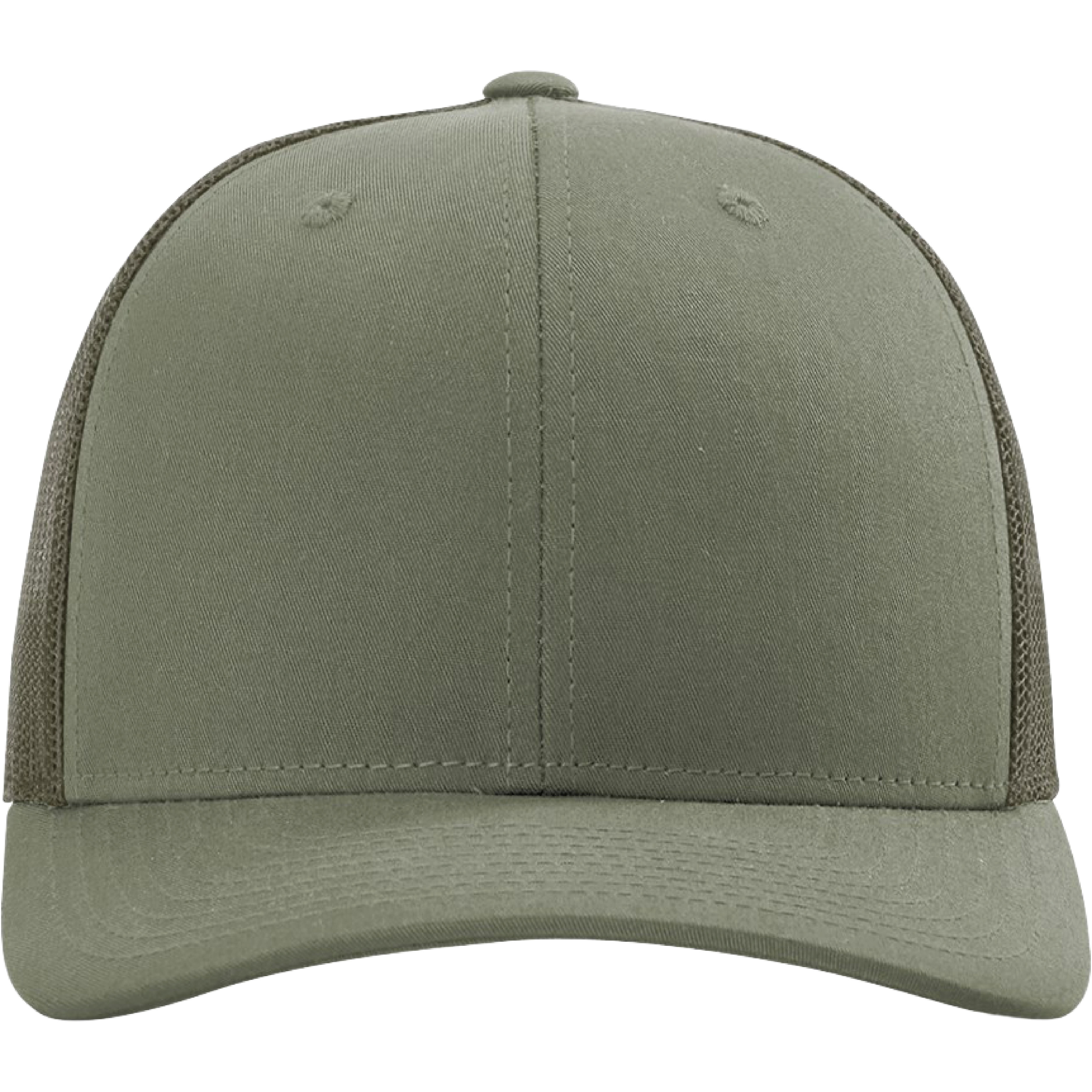 Richardson 112 6-Panel Snapback Trucker Hat w/Leatherette Adhesive Patches or Embroidery 242