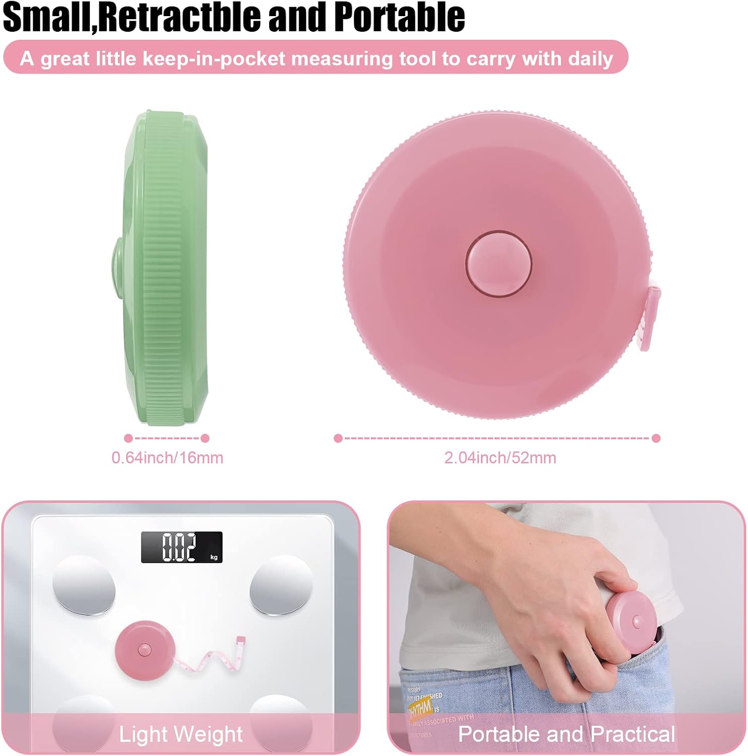5ft Soft Retractable Measuring Tape 16