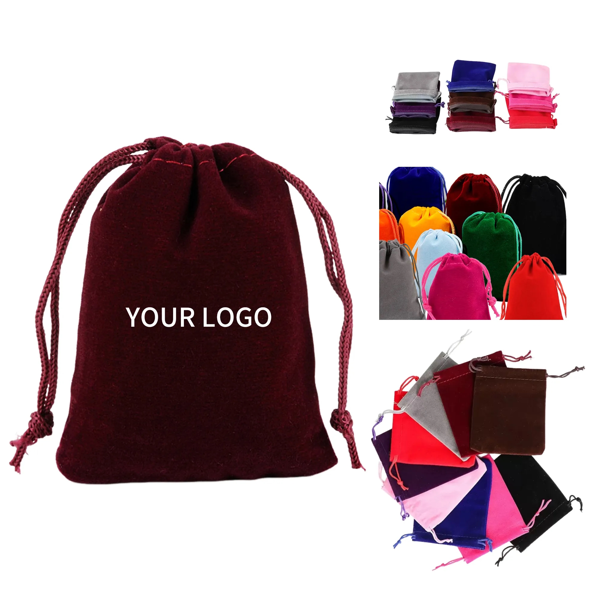 Flannel Drawstring Gift Pouch