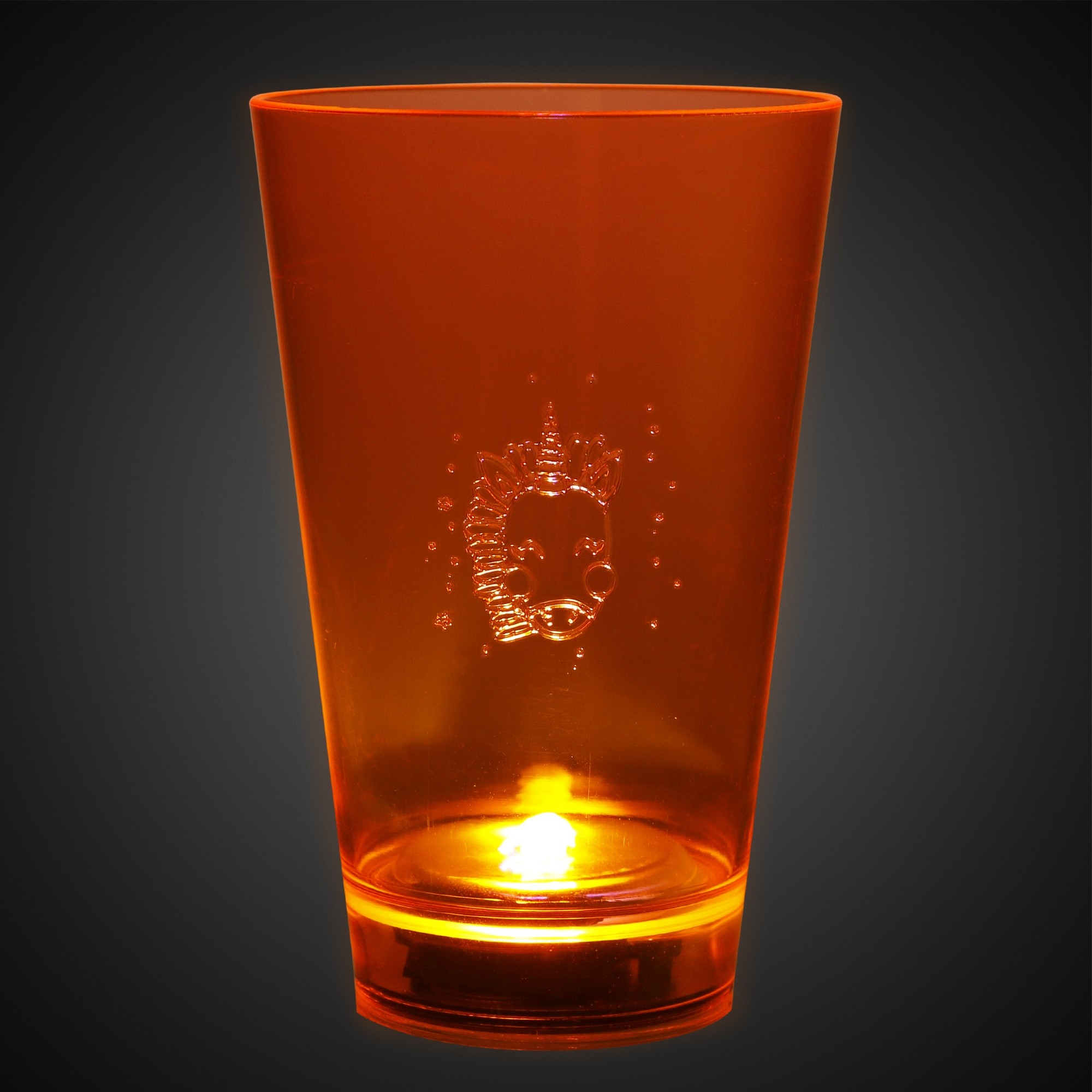 Orange 12oz. Neon Plastic LED Tumbler(Laser Engraved)