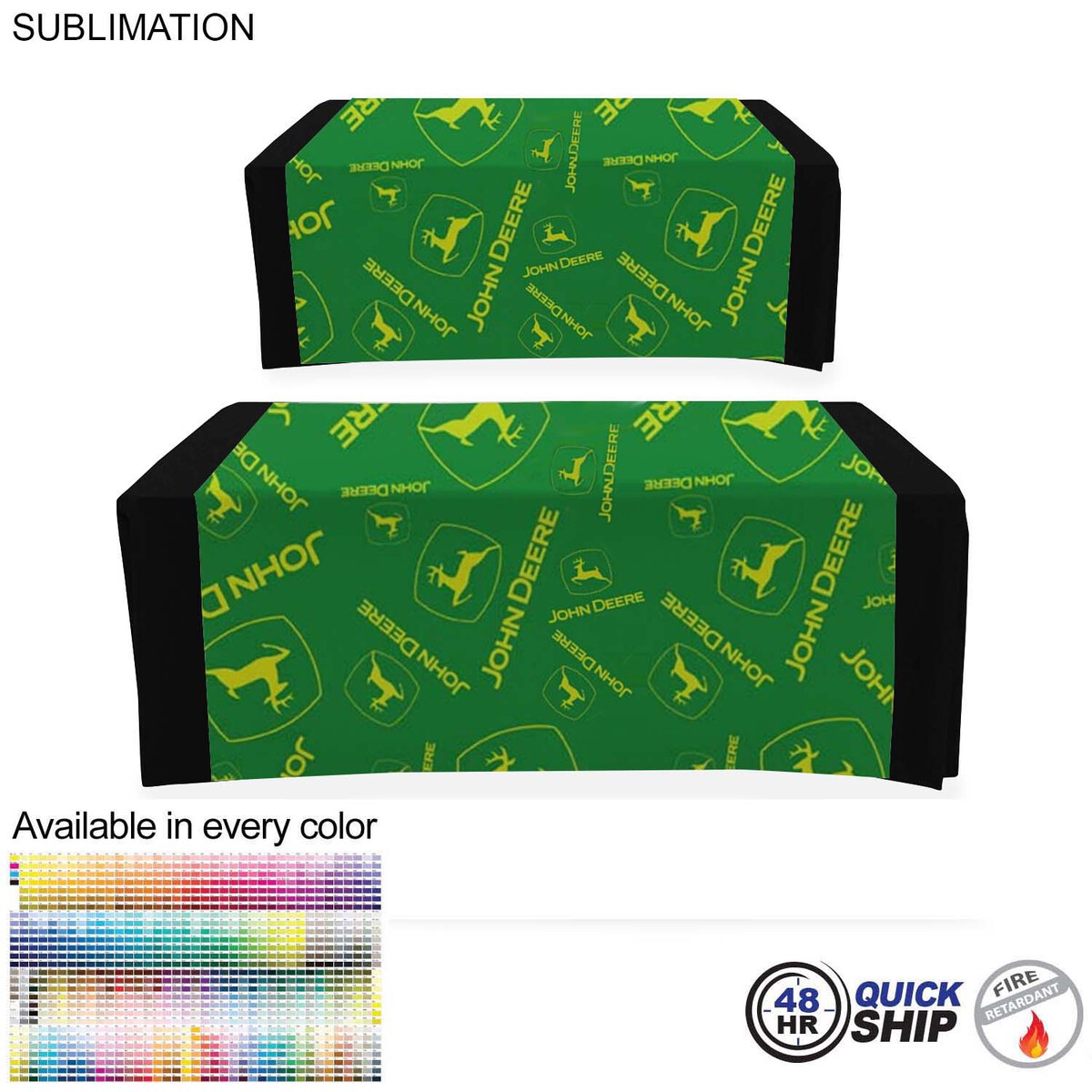 fiel 48 Hr Quick Ship - Sublimated Table Runner 60x90 Covers Front Top and Back #SU622-2