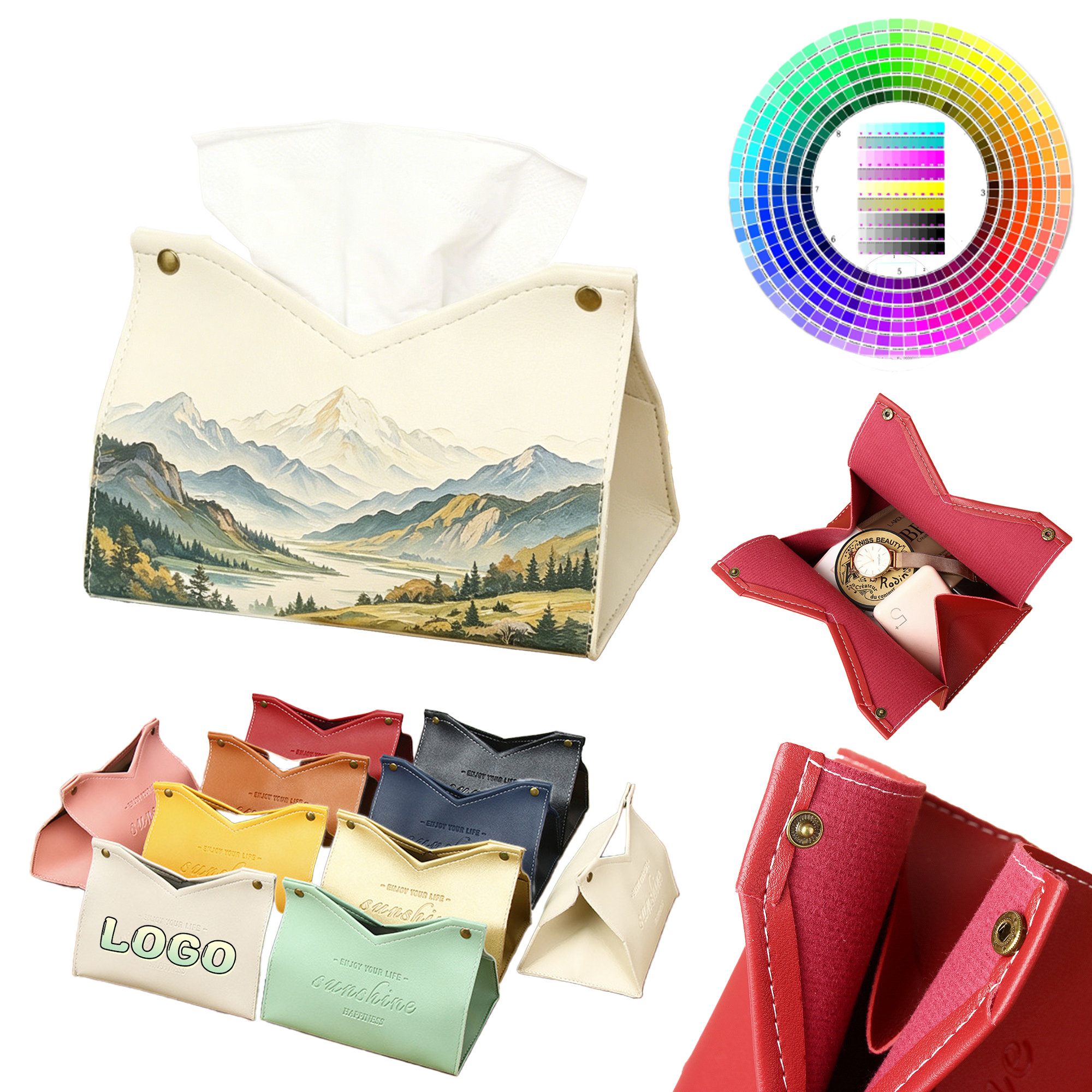 Waterproof PU Leather Tissue Box