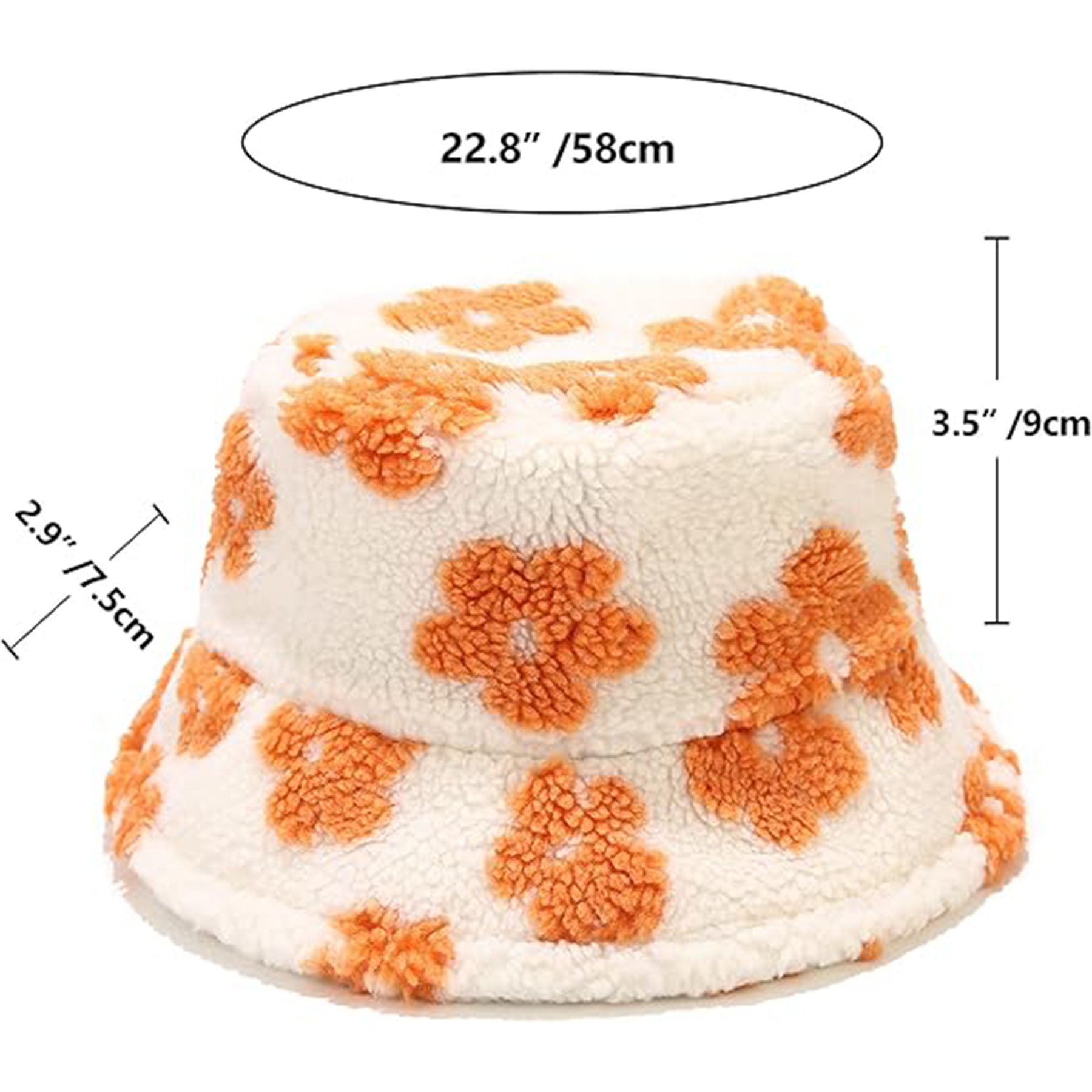 Winter Warm Plush Fuzzy Bucket Hat 17