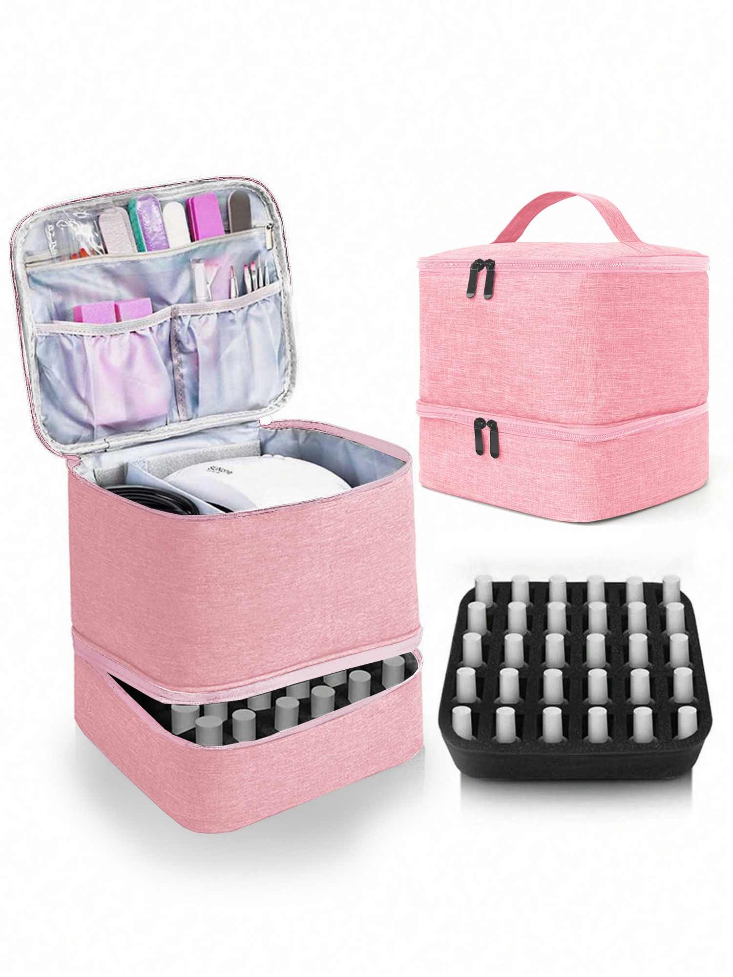 Double Makeup Nail Polish Storage Bag 7