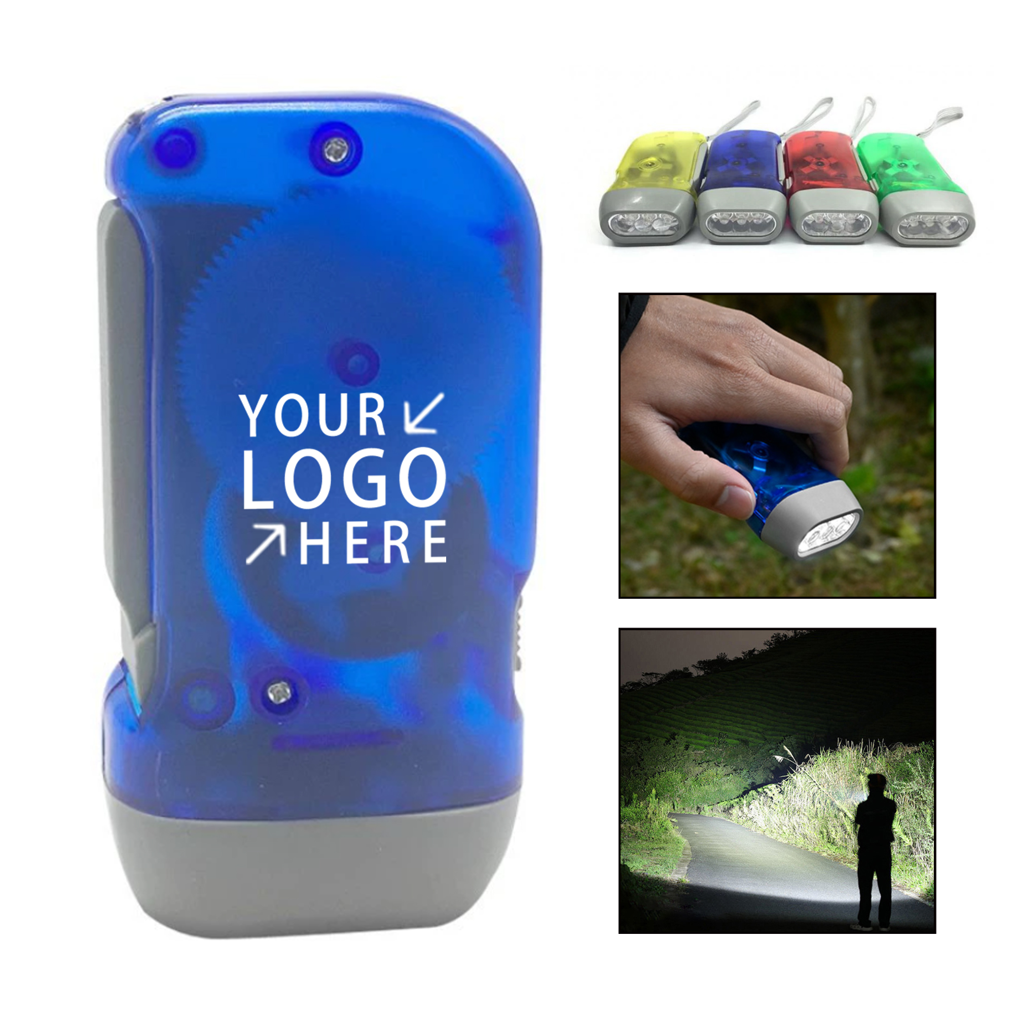 3 Led Hand-Pressure Generator Flashlight