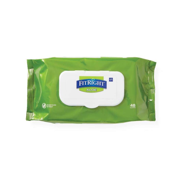 FitRight Aleo Personal Cleansing Wipes - 48 per Pack 8" x 10" 2