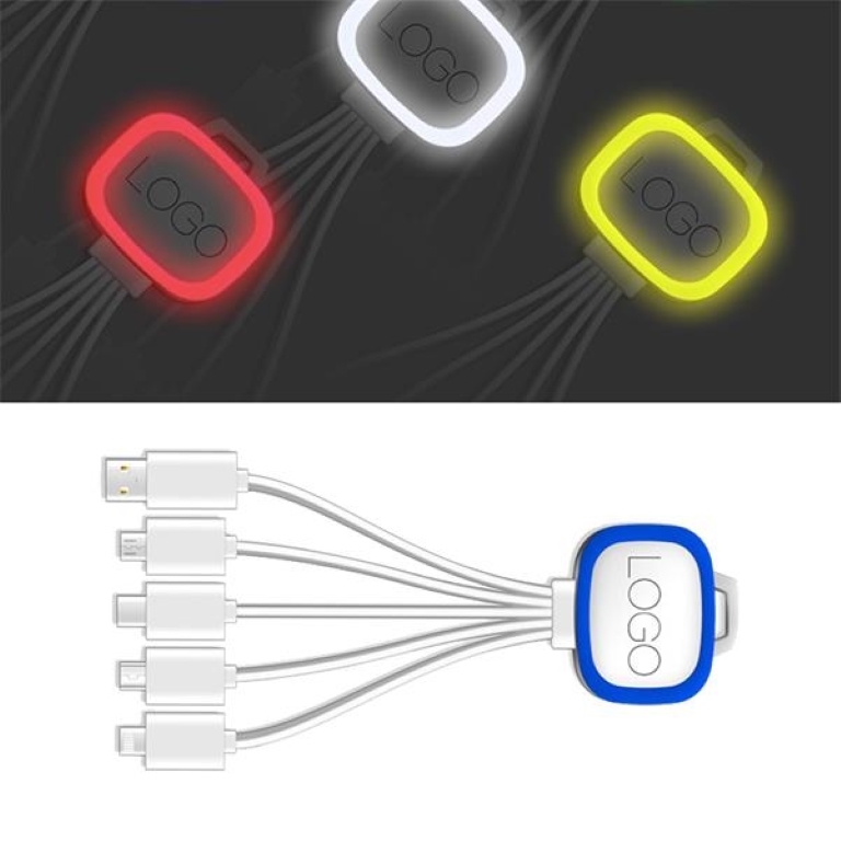 5 in 1 LED Ligthing USB Fast Charging Cable Data Cord