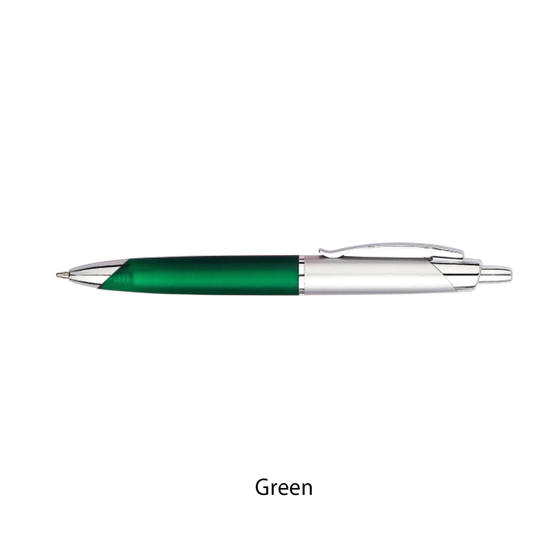 Half Tip Plastic Click Ballpoint Pen 21