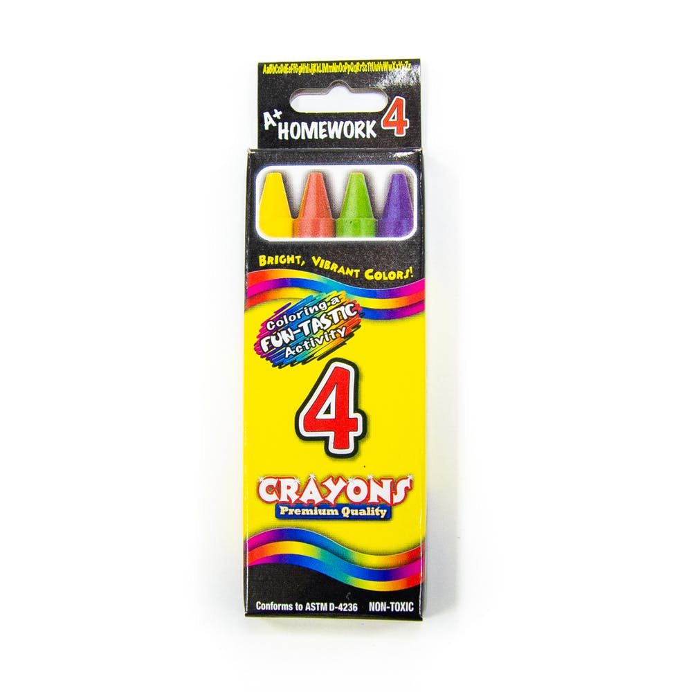 Crayons - 4 Pack Assorted Colors 3