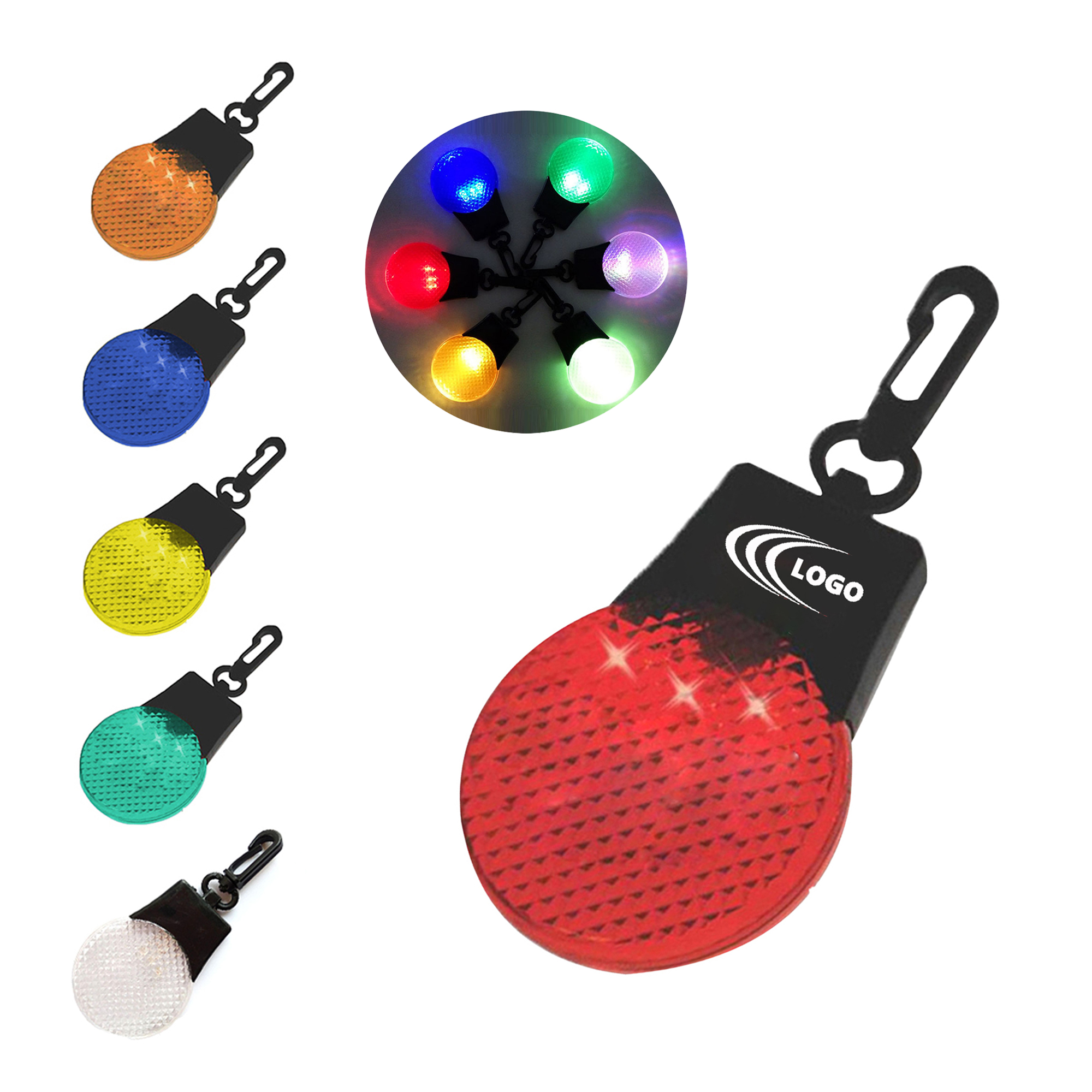 Safety Warning Led Reflector Keychain For Backpack 3