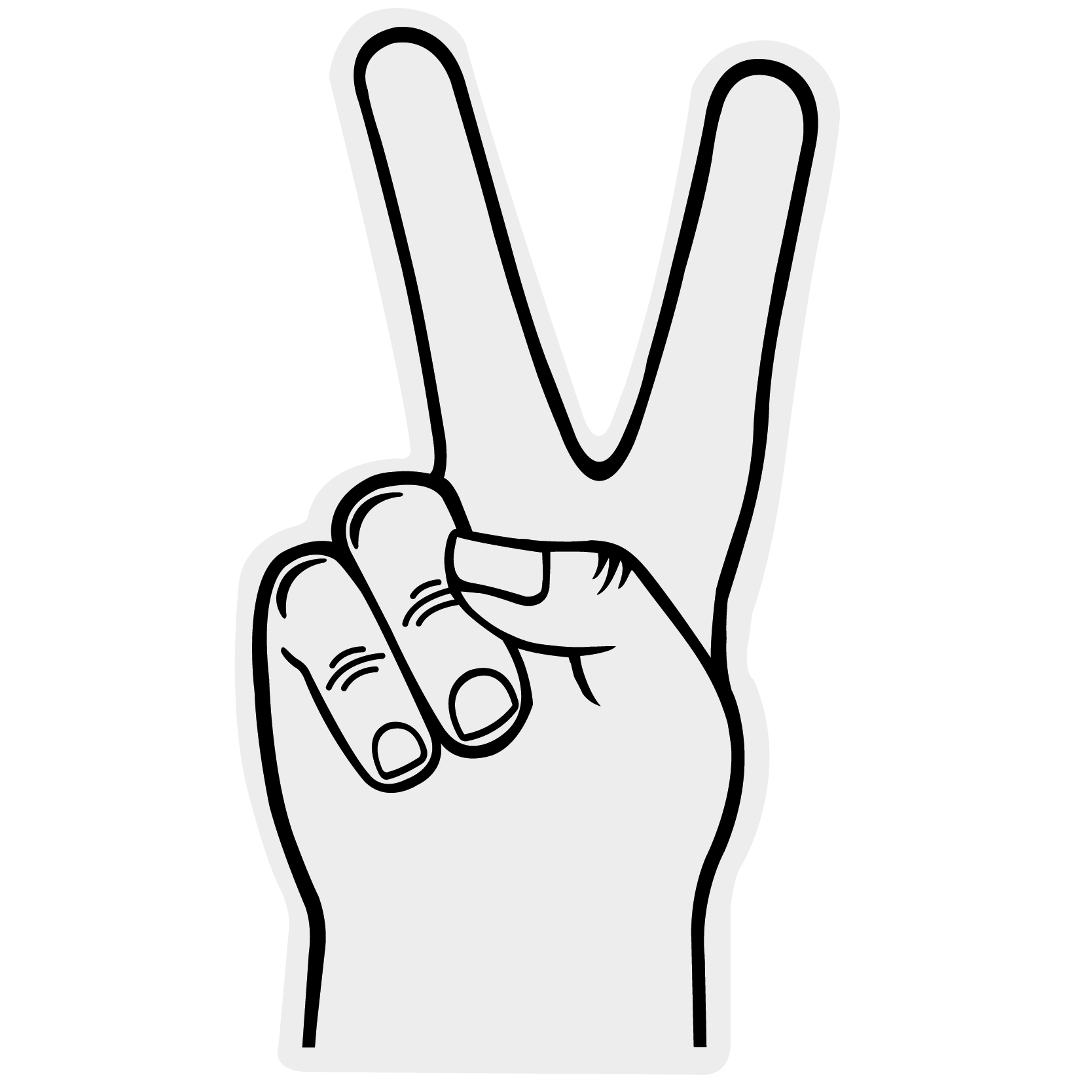 Foam Hand Peace 18" 65