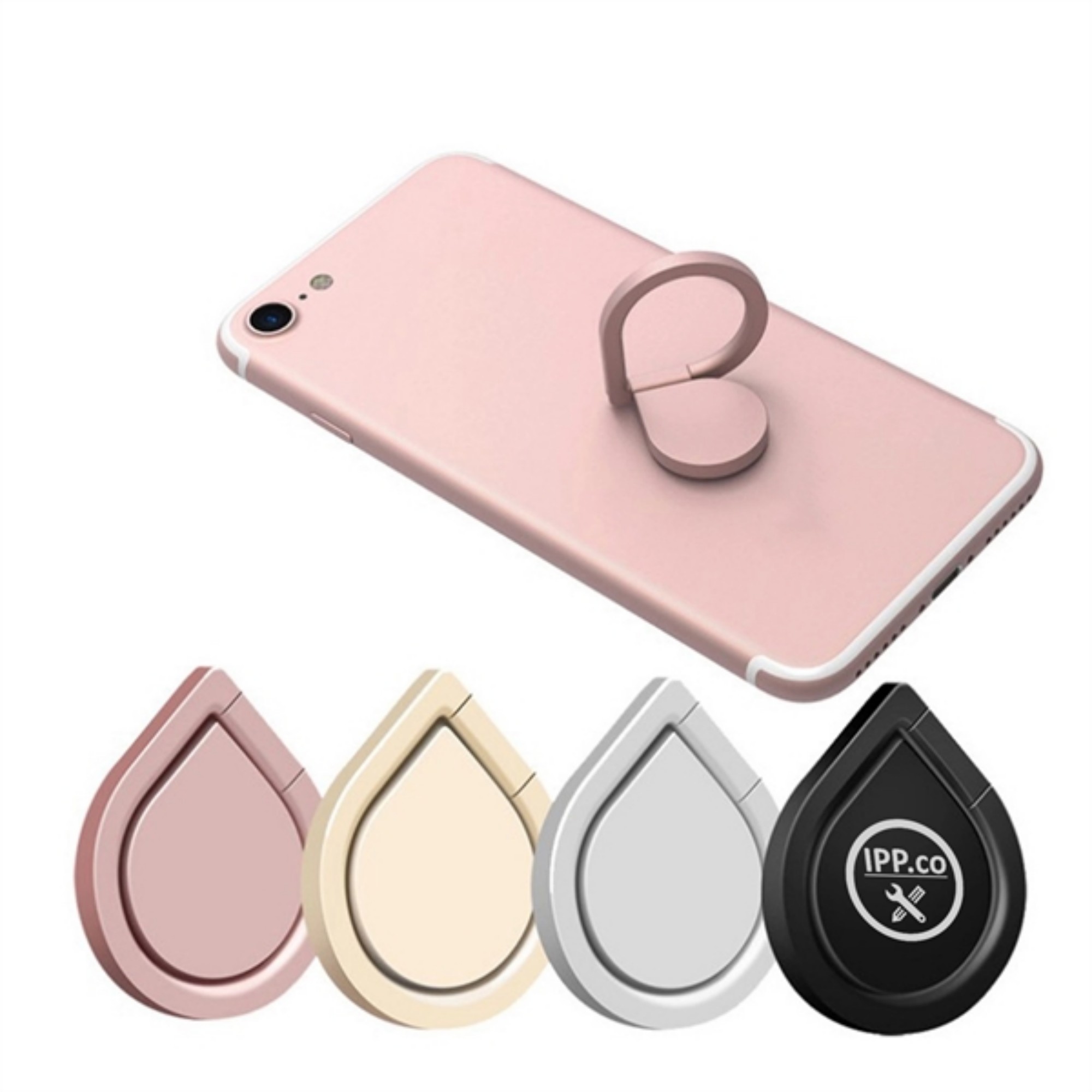 Cell Phone Ring Holder Stand with Polished Metal