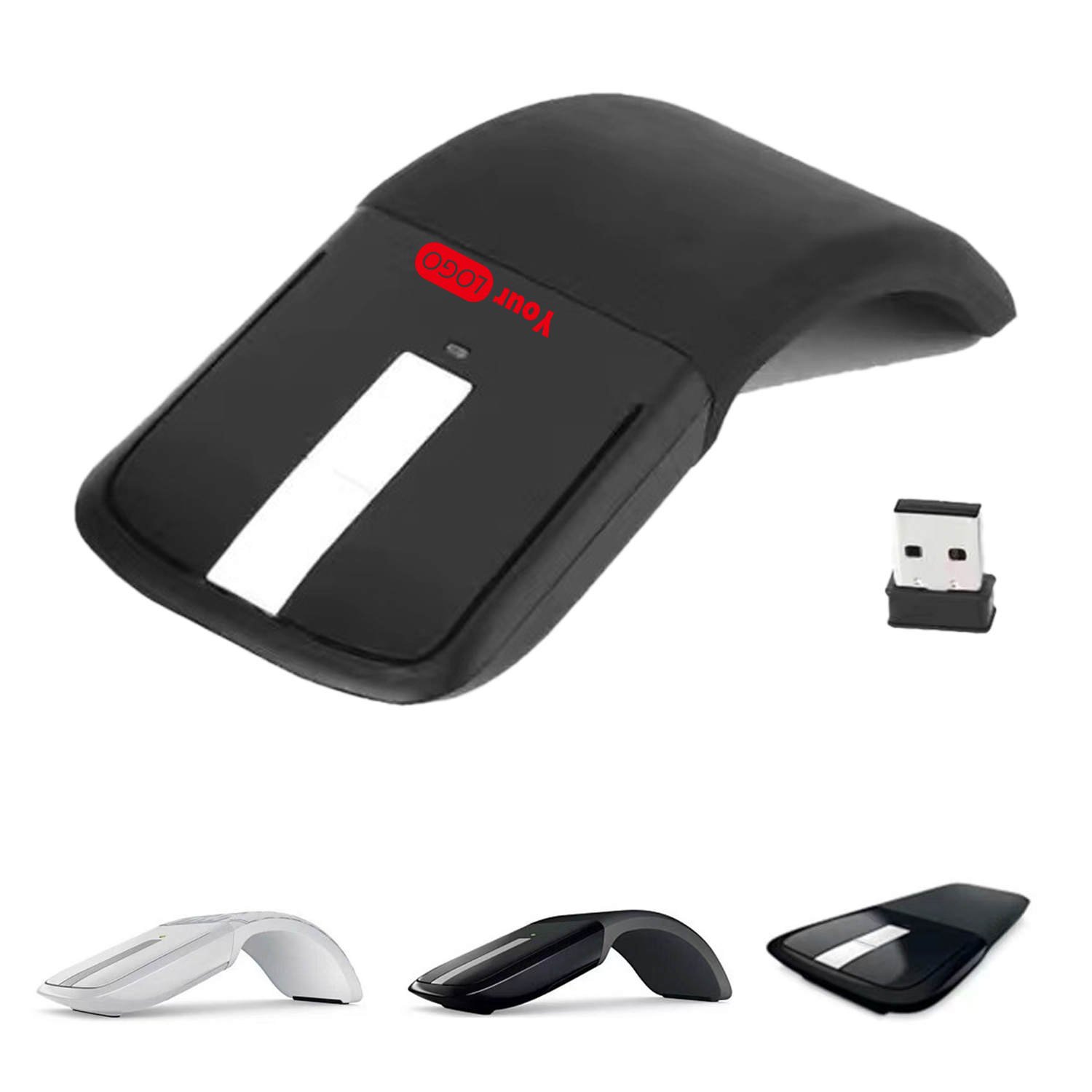 Compact Arc-Shaped Wireless Mouse 3