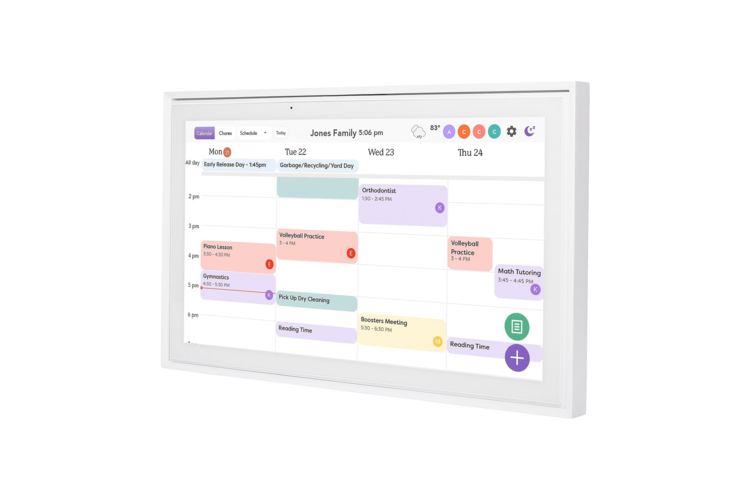 Skylight 15in Digital Calendar - White 2