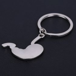 Liver Stomach Shape Metal Key Tag
