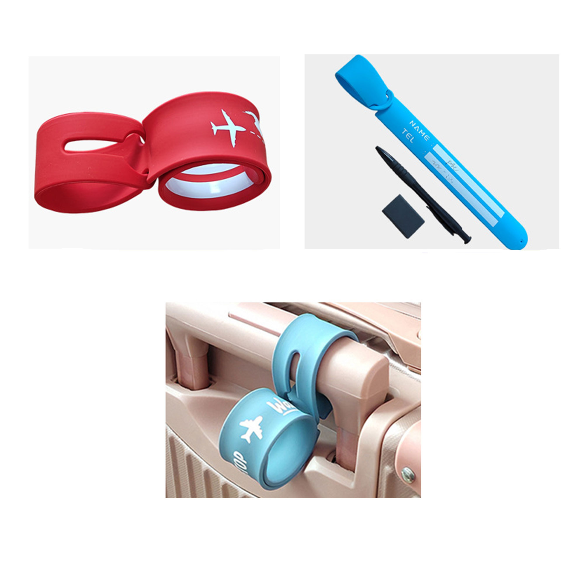 Silicone Slap Bracelet Luggage Tag 5
